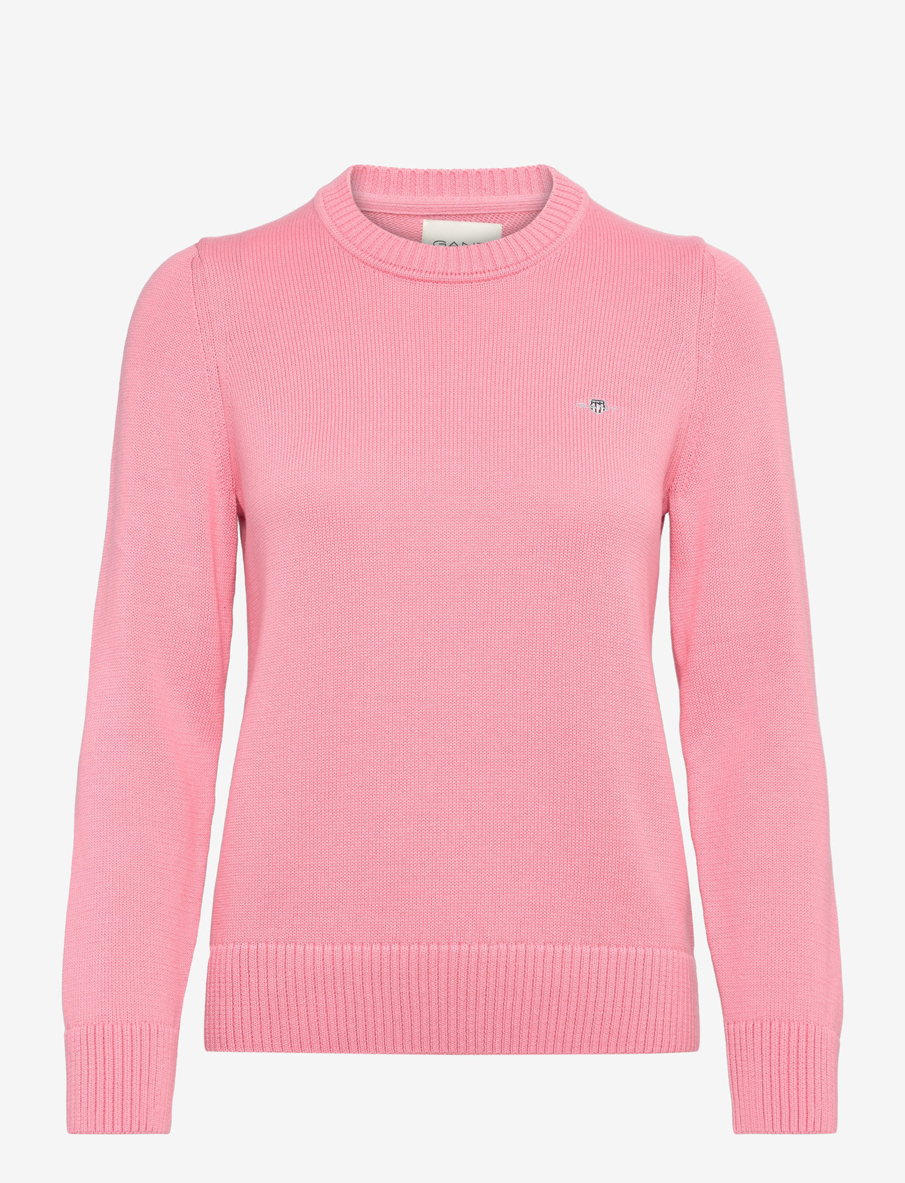 GANT - CLASSIC COTTON C-NECK - geranium pink - 0