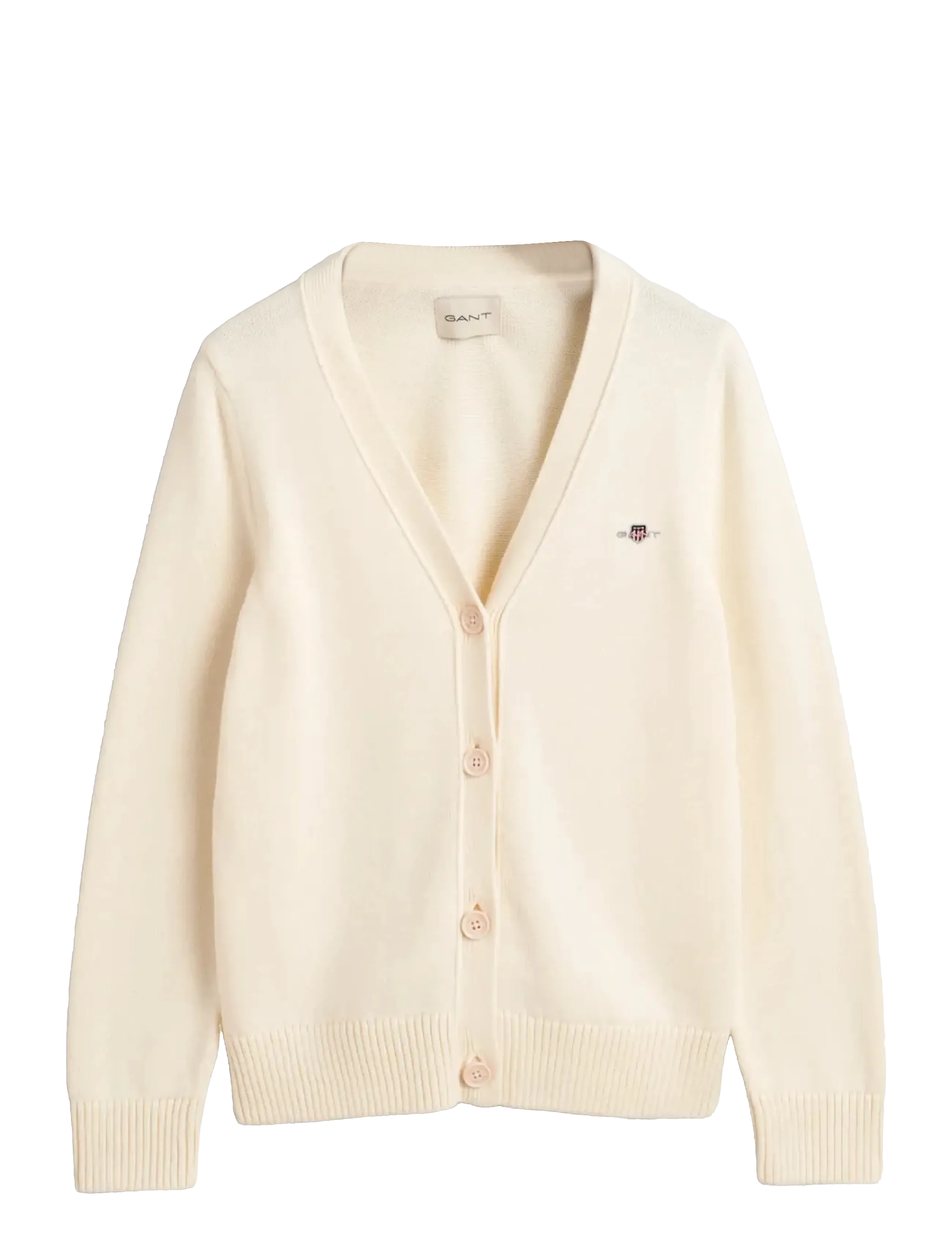 GANT CLASSIC COTTON CARDIGAN - Clothing - CREAM / cream