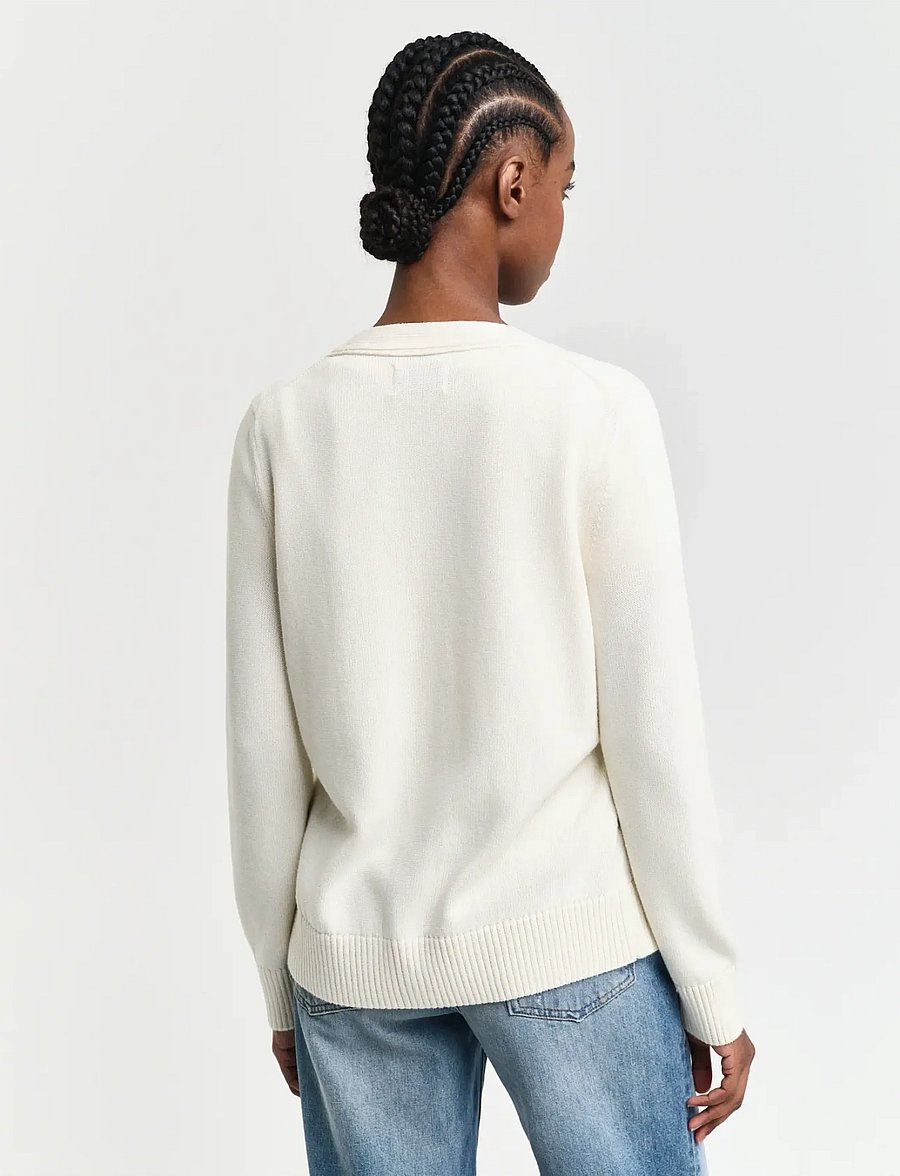 Gant - CLASSIC COTTON CARDIGAN - koftor - cream - 2