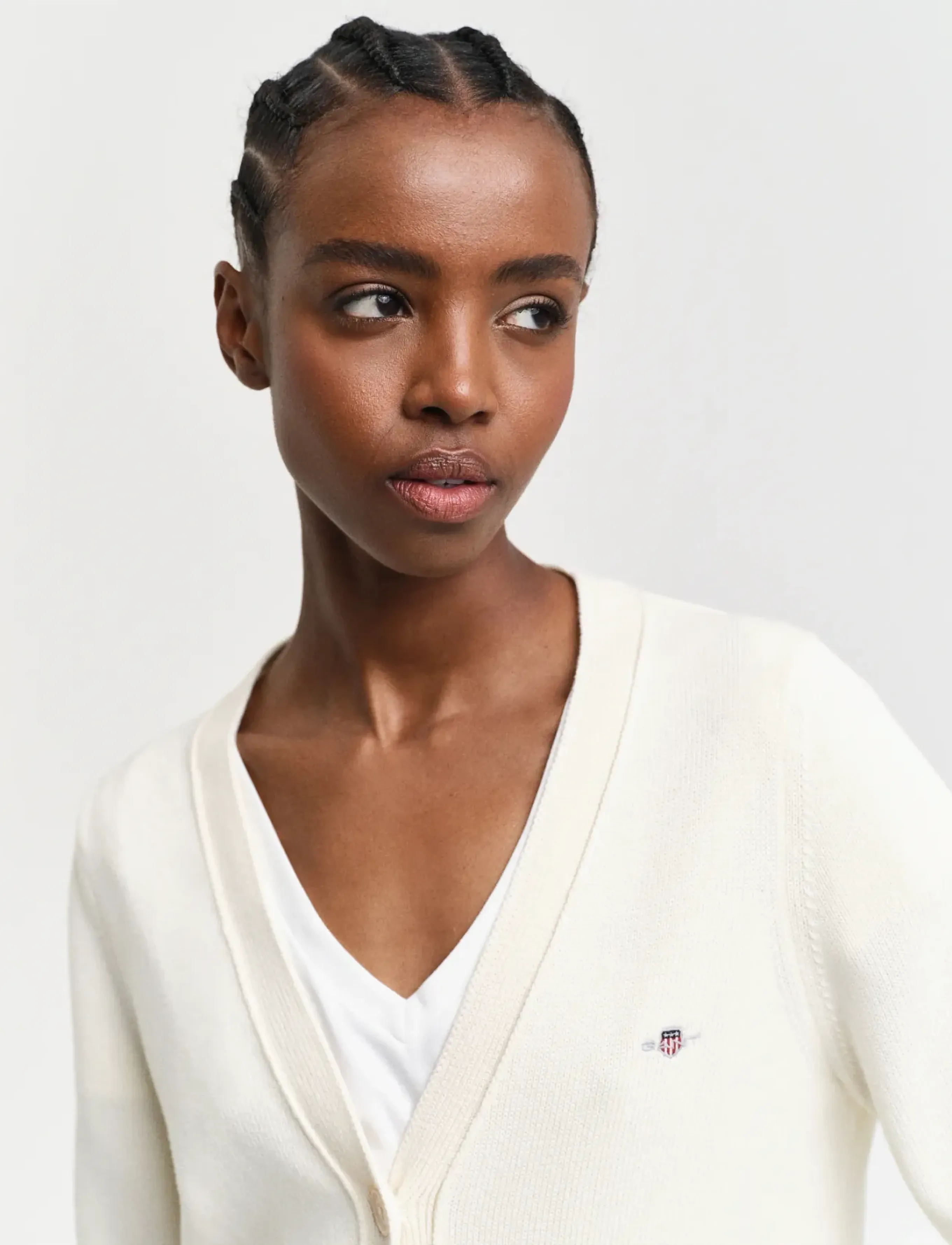 Gant - CLASSIC COTTON CARDIGAN - cream - 3