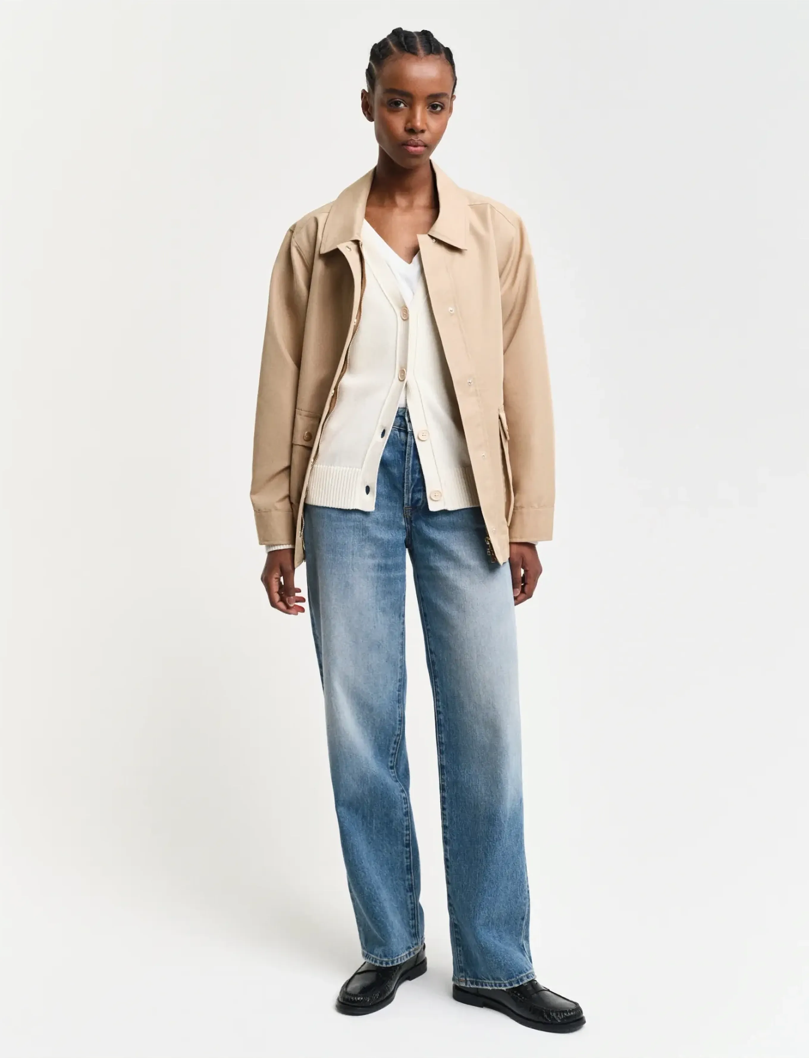 Gant - CLASSIC COTTON CARDIGAN - cream - 4