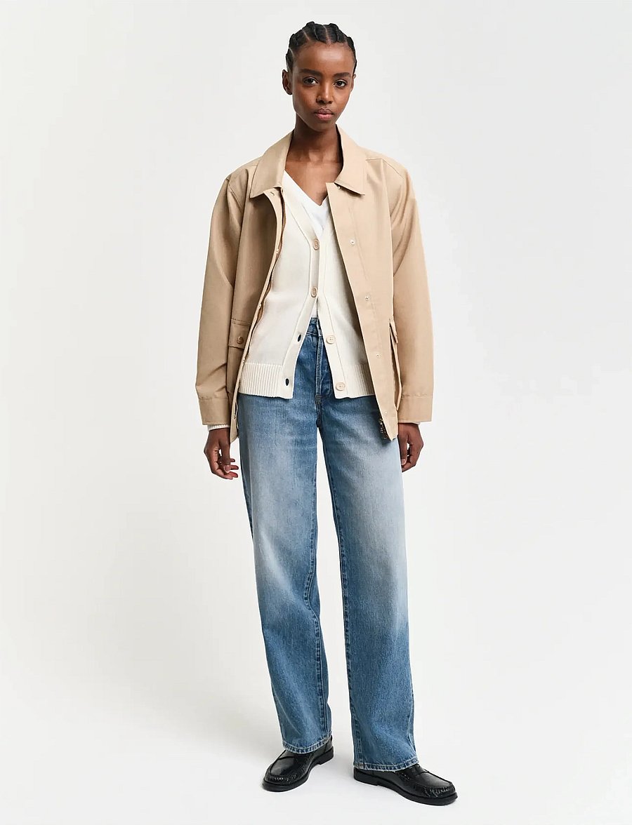 Gant - CLASSIC COTTON CARDIGAN - koftor - cream - 4