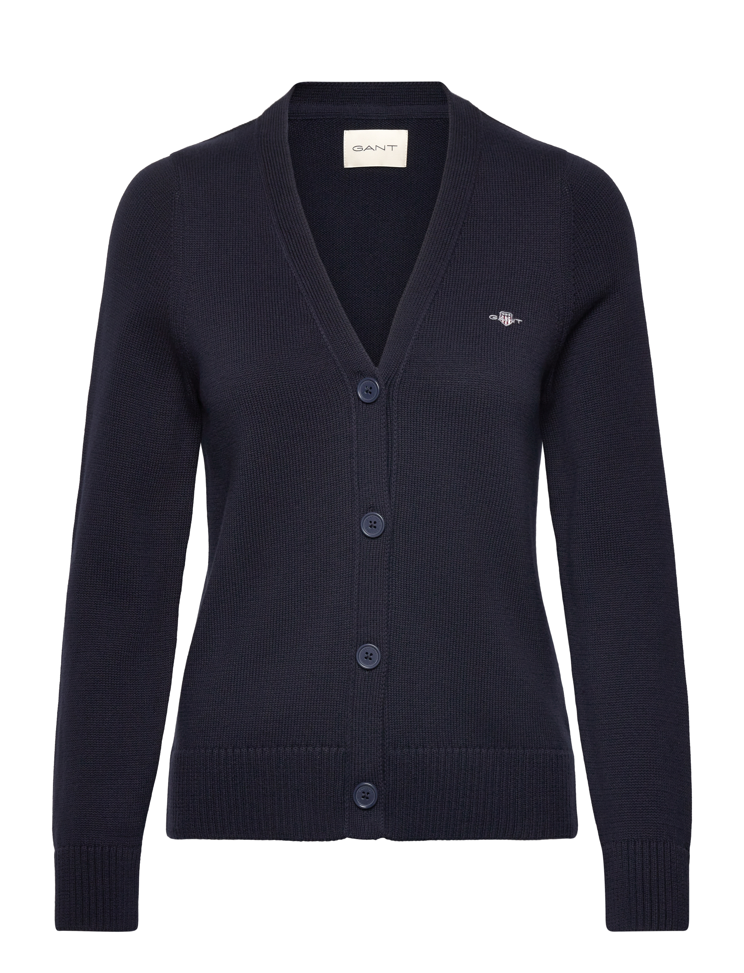 GANT CLASSIC COTTON CARDIGAN - Inspiration - EVENING BLUE / navy