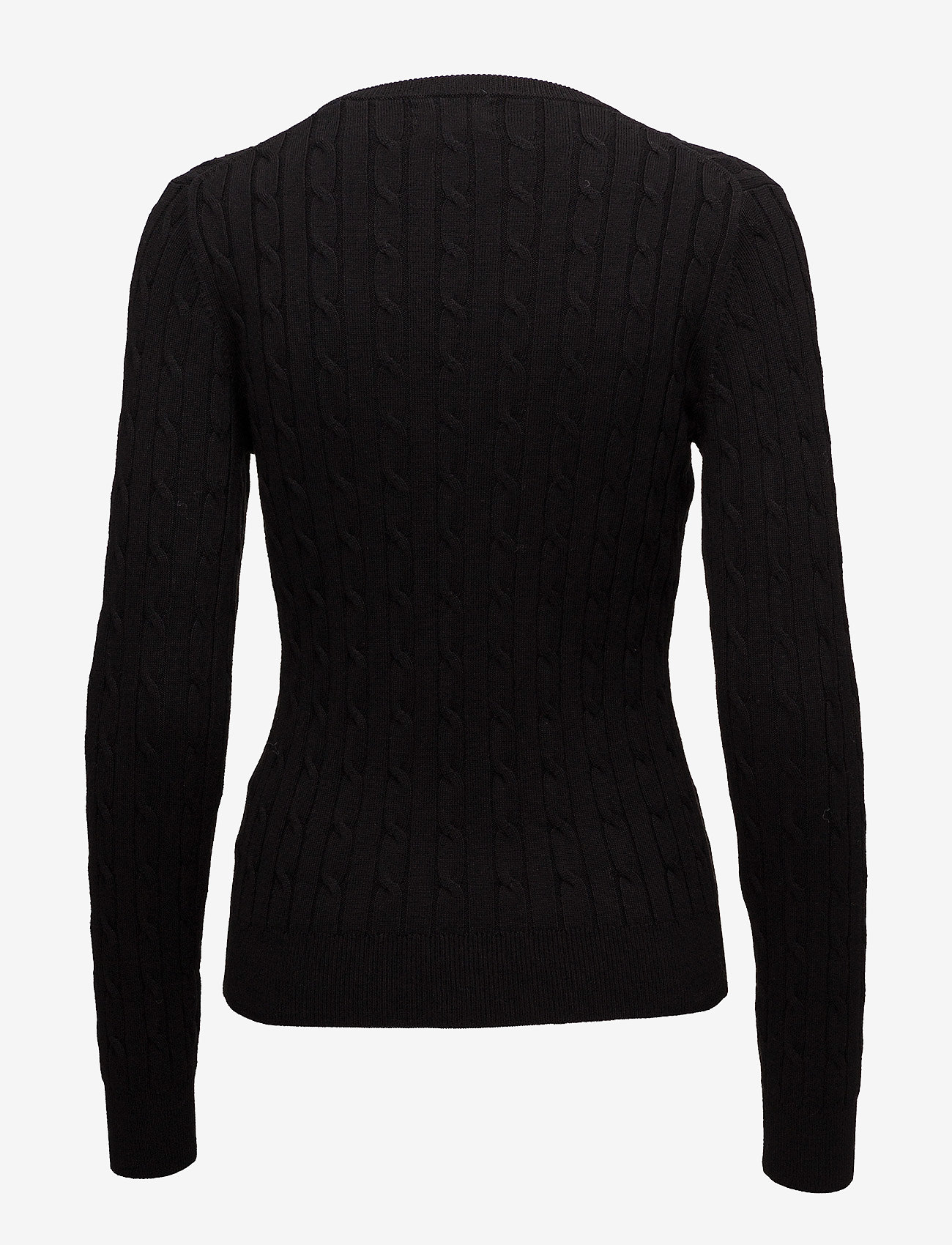 GANT - STRETCH COTTON CABLE C-NECK - black - 2