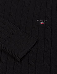 GANT - STRETCH COTTON CABLE C-NECK - stickade tröjor - black - 2