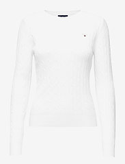 GANT - STRETCH COTTON CABLE C-NECK - pullover - eggshell - 0