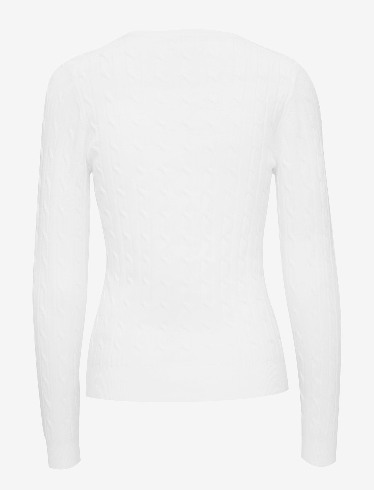 GANT - STRETCH COTTON CABLE C-NECK - eggshell - 1
