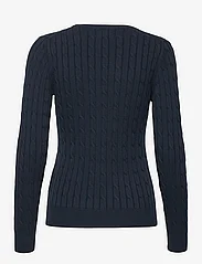 GANT - STRETCH COTTON CABLE C-NECK - jumpers - evening blue - 1