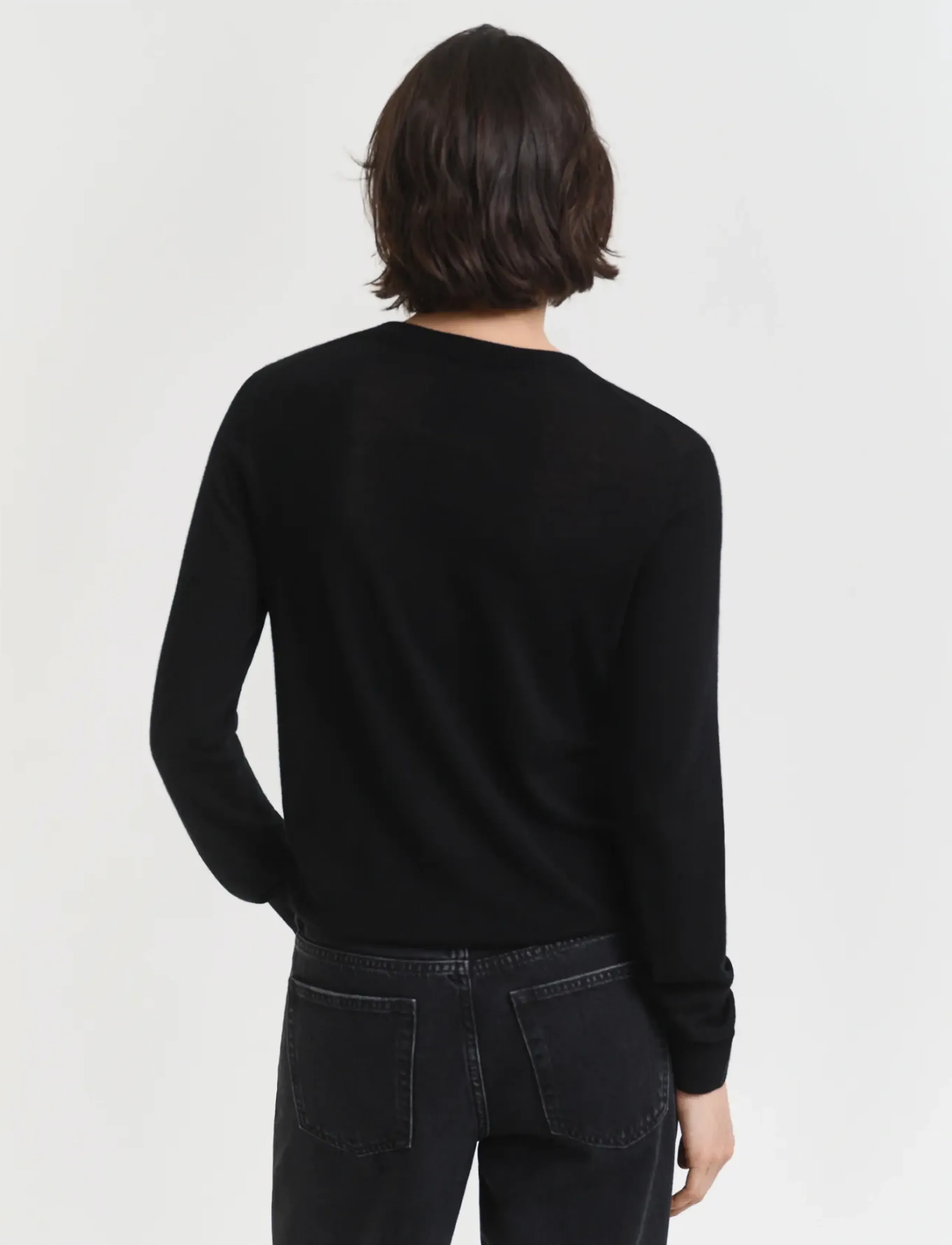 Gant - EXTRAFINE MERINO WOOL C-NECK - jumpers - black - 2