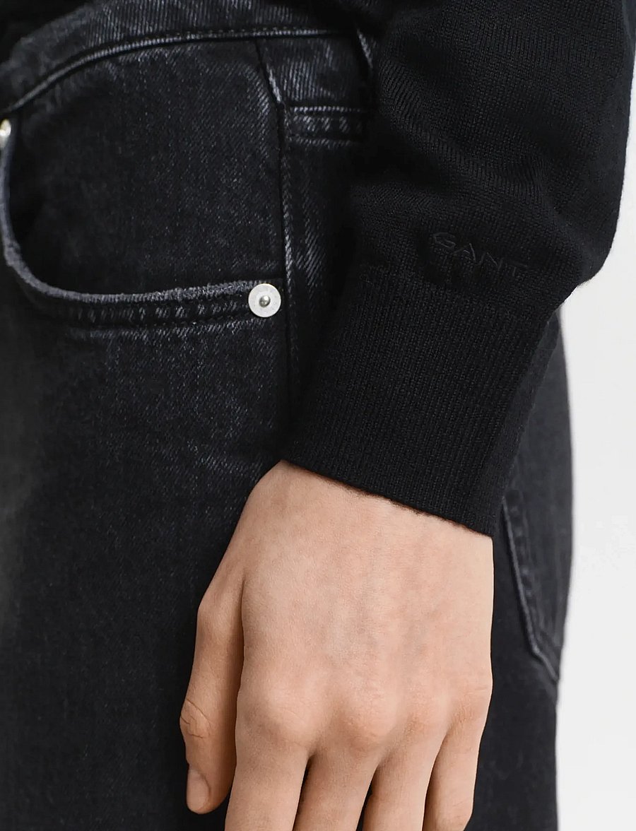 Gant - EXTRAFINE MERINO WOOL C-NECK - pullover - black - 3