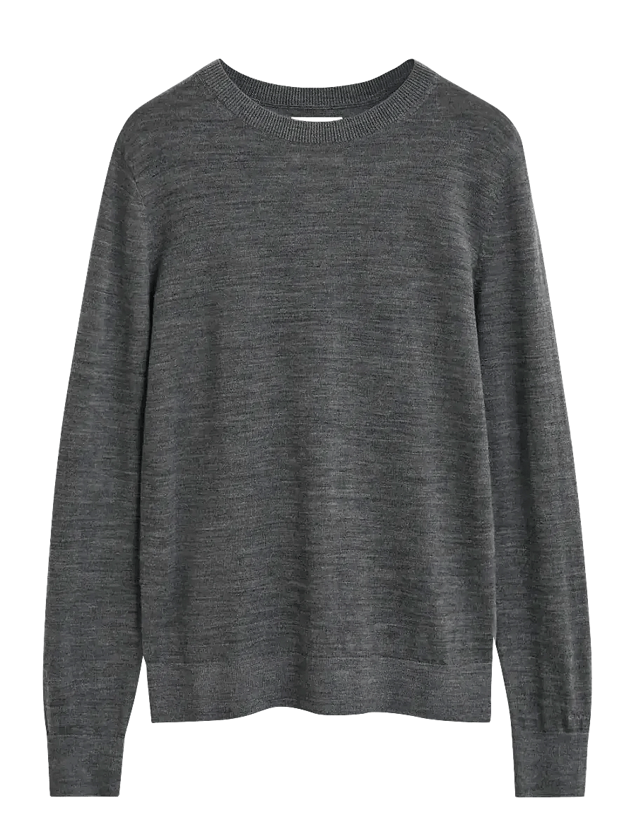 Gant - EXTRAFINE MERINO WOOL C-NECK - striktrøjer - charcoal melange - 1