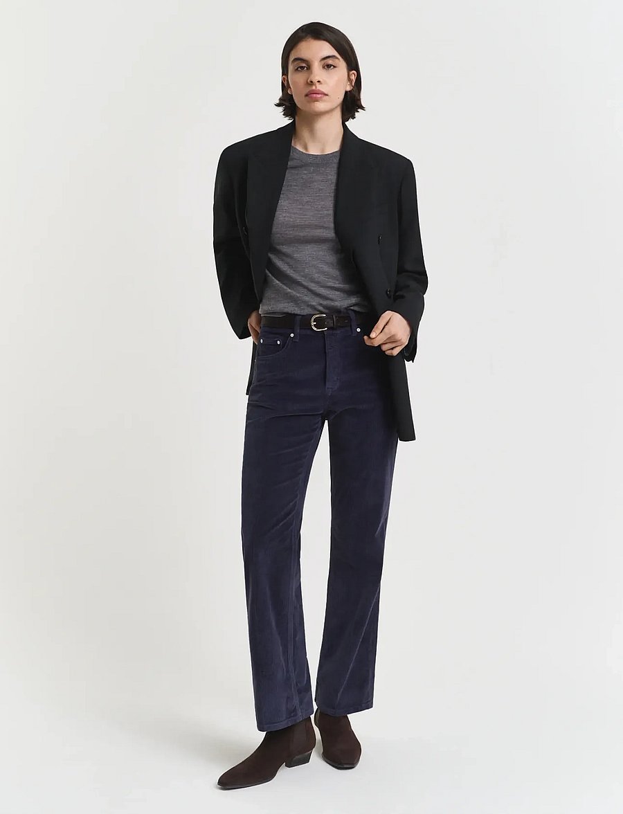 Gant - EXTRAFINE MERINO WOOL C-NECK - striktrøjer - charcoal melange - 4