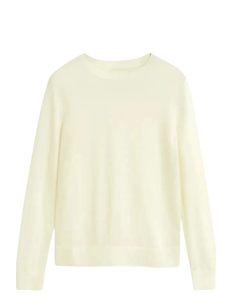 Gant - EXTRAFINE MERINO WOOL C-NECK - striktrøjer - cream - 1