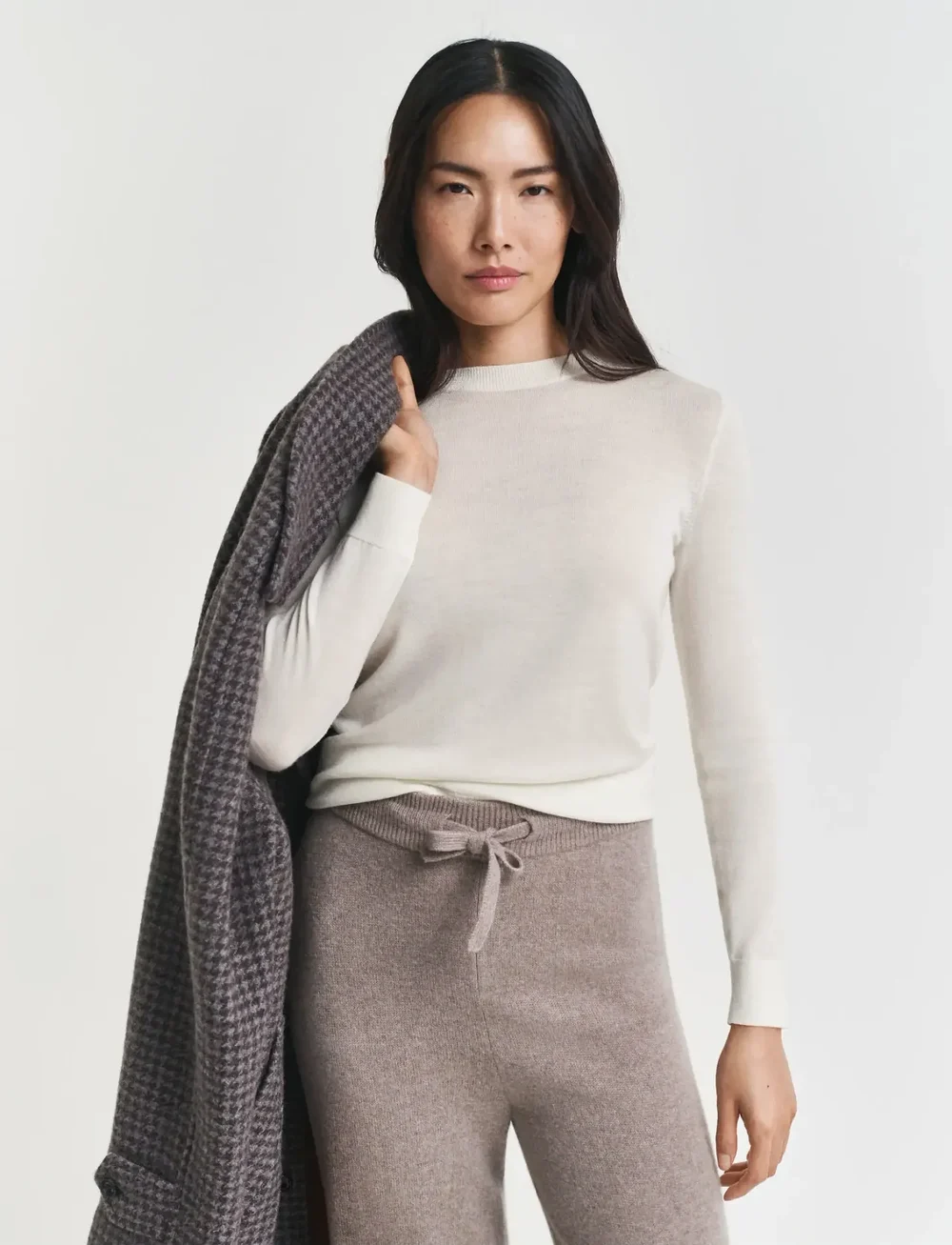 GANT - EXTRAFINE MERINO WOOL C-NECK - stickade tröjor - cream - 0