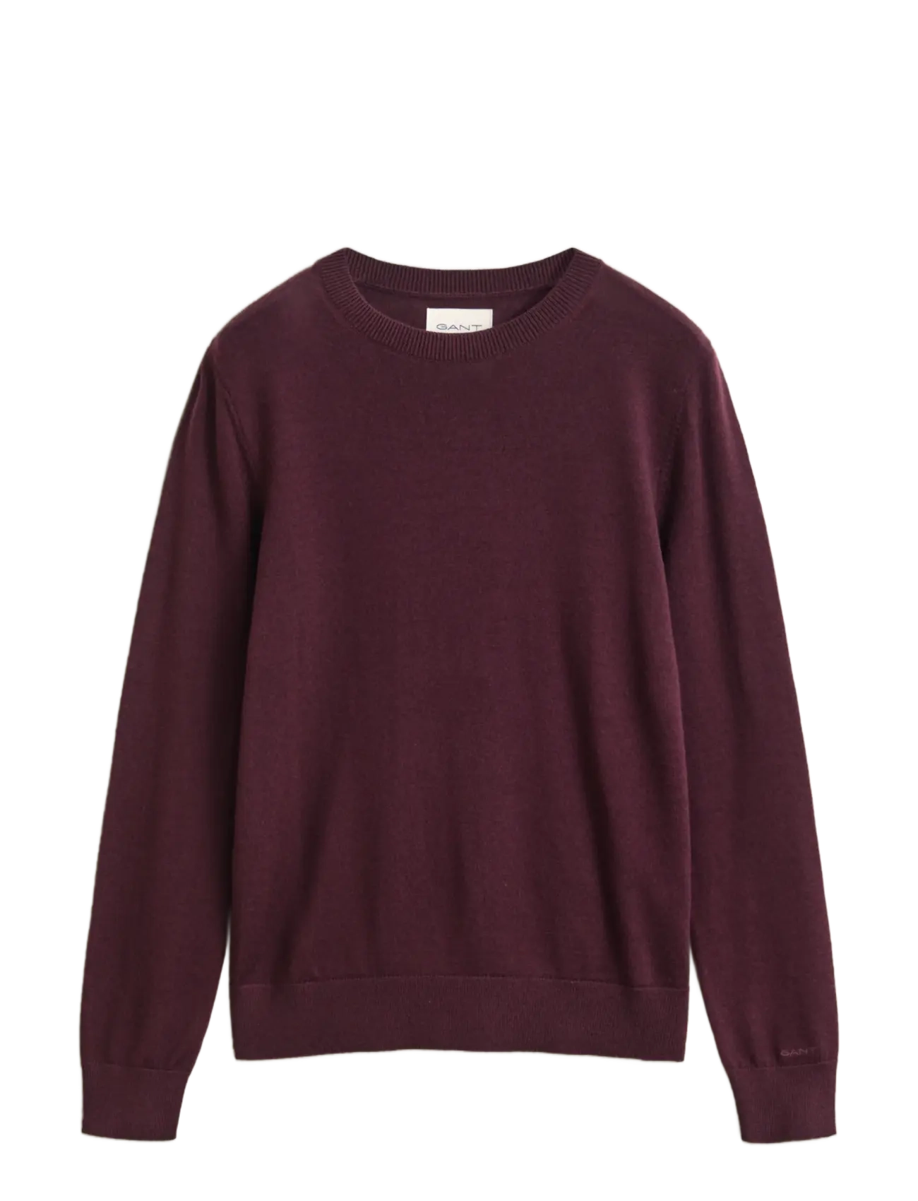 Gant EXTRAFINE MERINO WOOL C-NECK - Gant - DARKENED WINE / burgundy