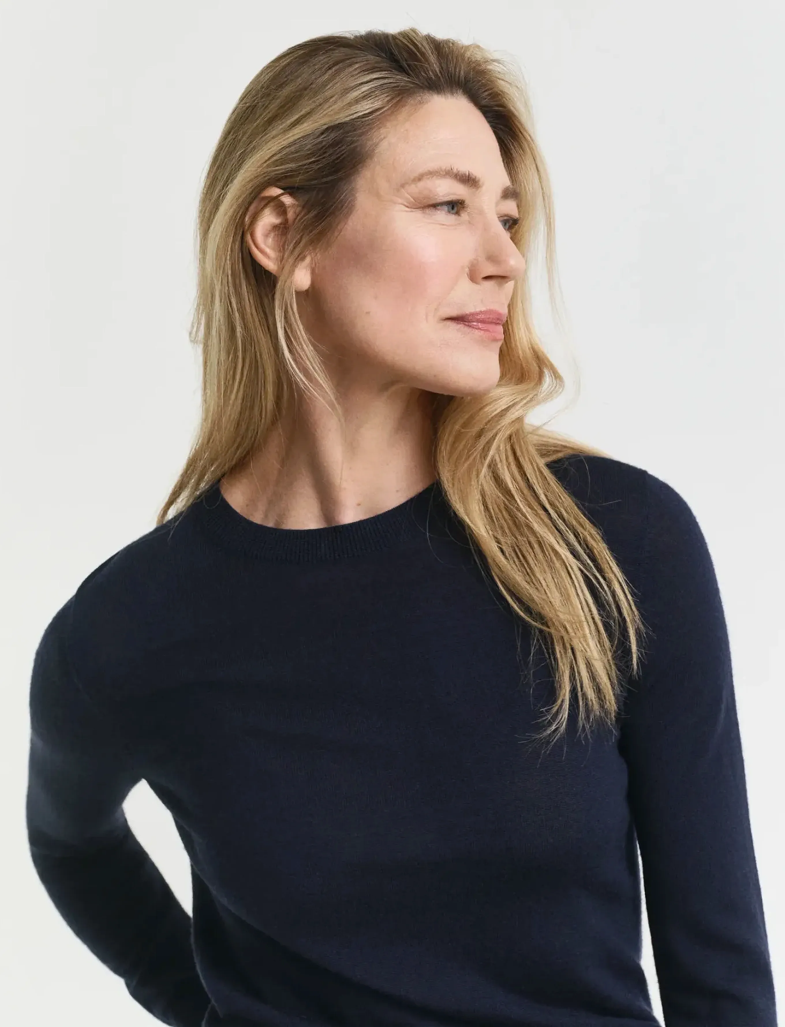 Gant - EXTRAFINE MERINO WOOL C-NECK - sviitrid - evening blue - 4