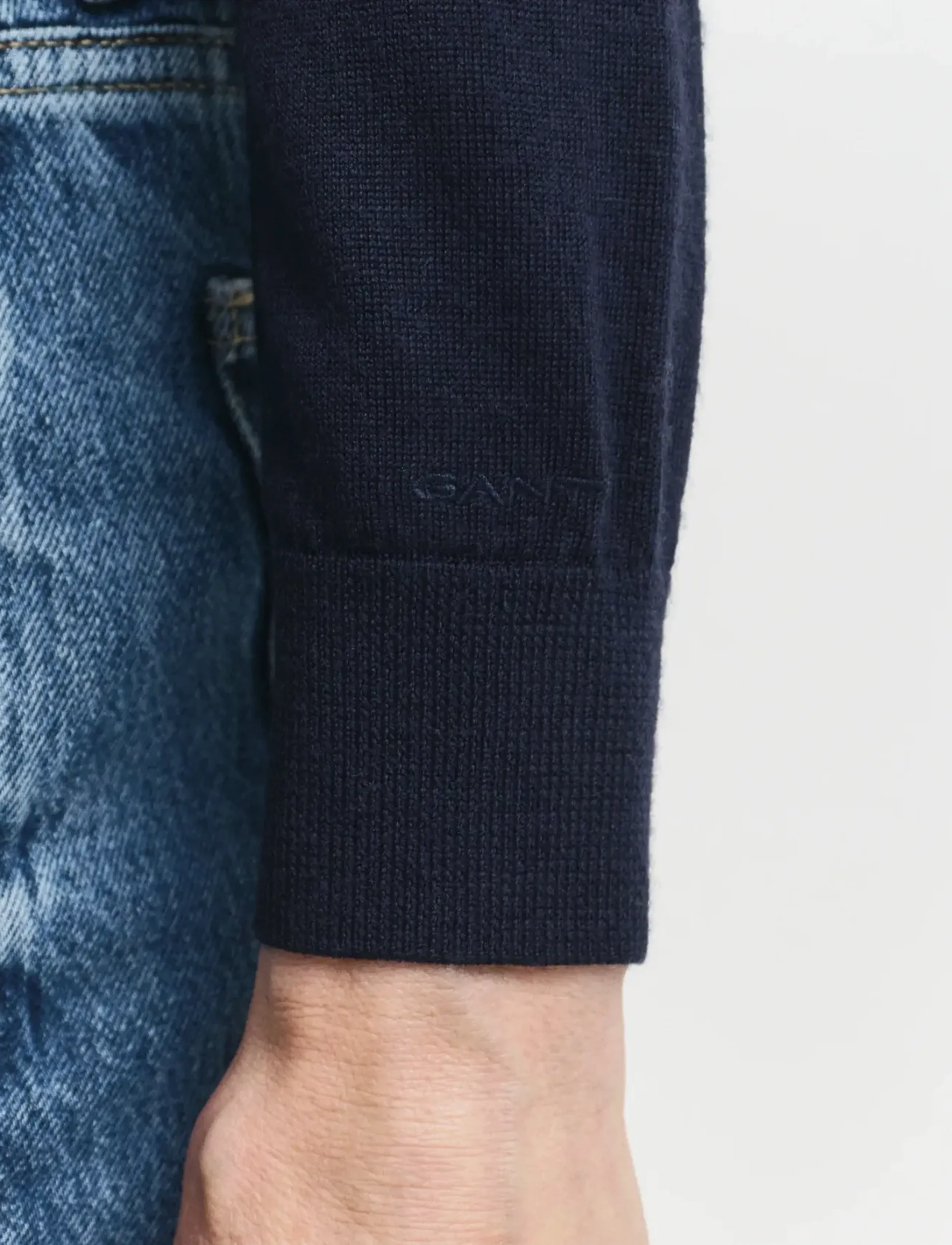 Gant - EXTRAFINE MERINO WOOL C-NECK - sviitrid - evening blue - 5