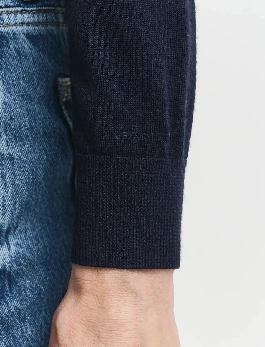 Gant - EXTRAFINE MERINO WOOL C-NECK - pullover - evening blue - 5