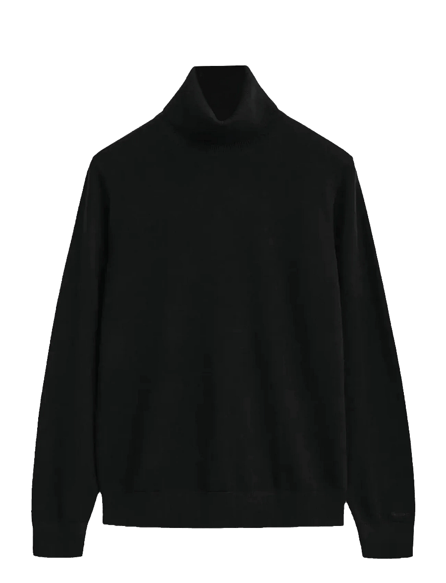 Gant - EXTRAFINE MERINO WOOL TURTLENECK - rollkragenpullover - black - 1