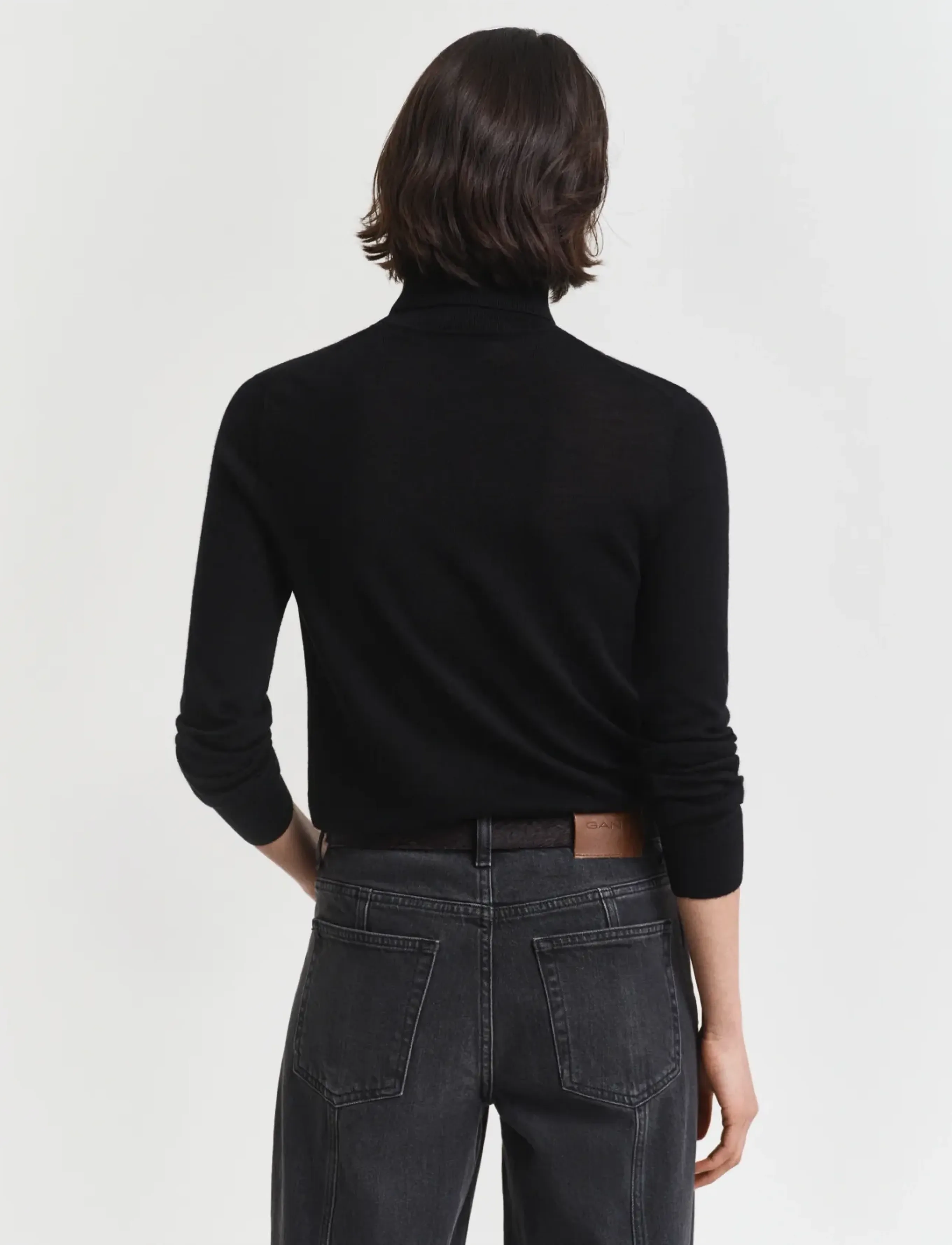 Gant - EXTRAFINE MERINO WOOL TURTLENECK - rollkragenpullover - black - 2