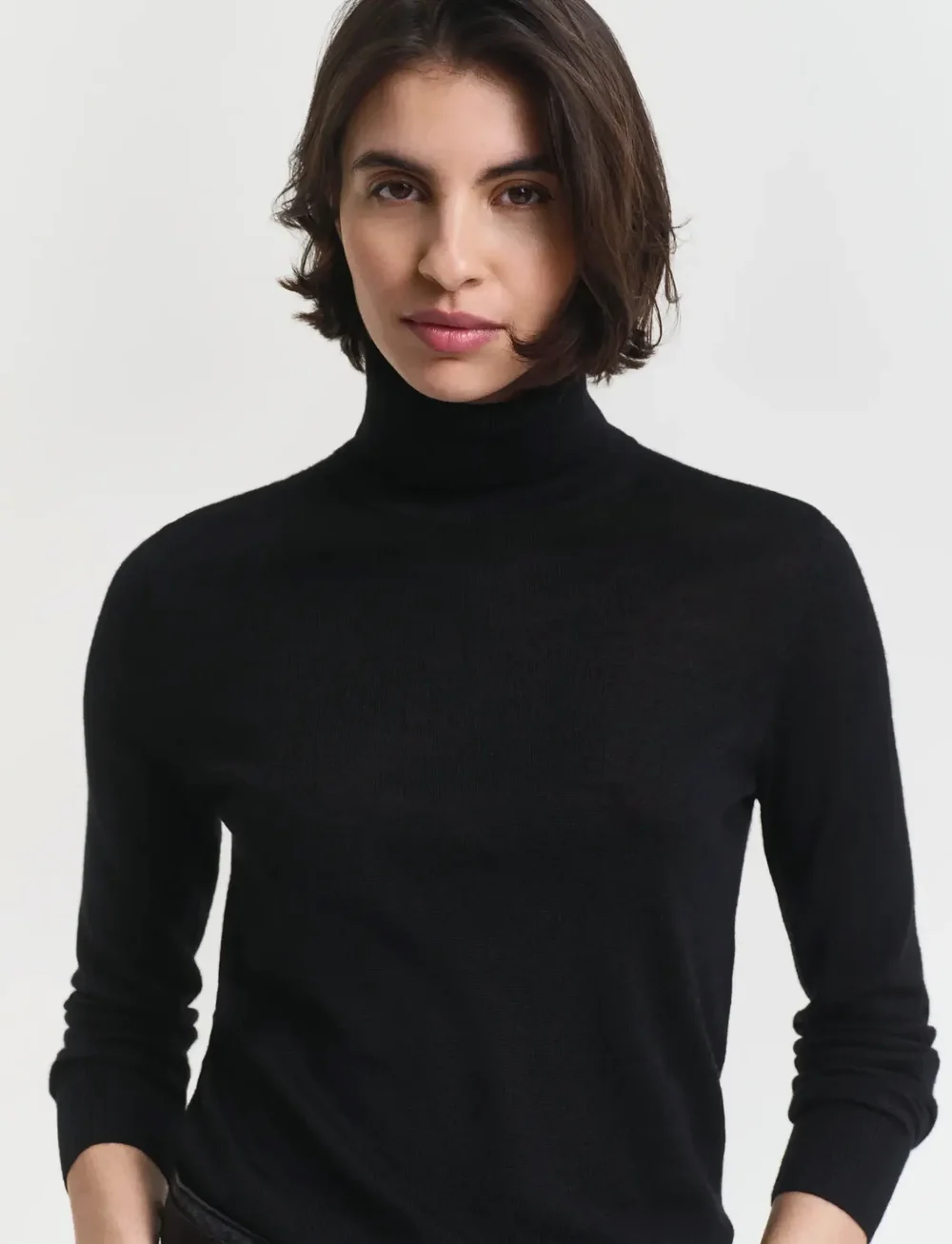 GANT - EXTRAFINE MERINO WOOL TURTLENECK - turtlenecks - black - 4