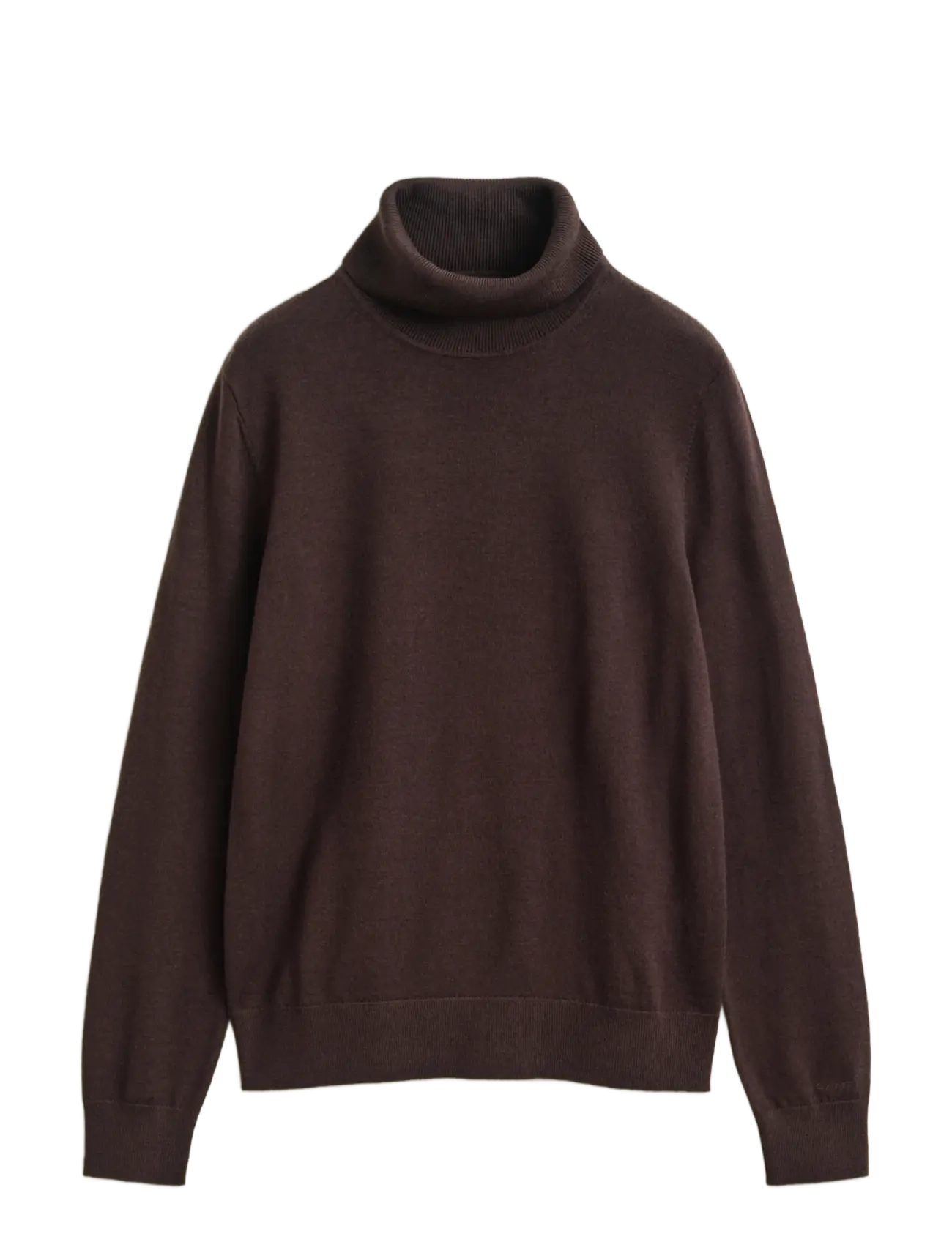 Gant EXTRAFINE MERINO WOOL TURTLENECK - Gant - DEEP BROWN / brown
