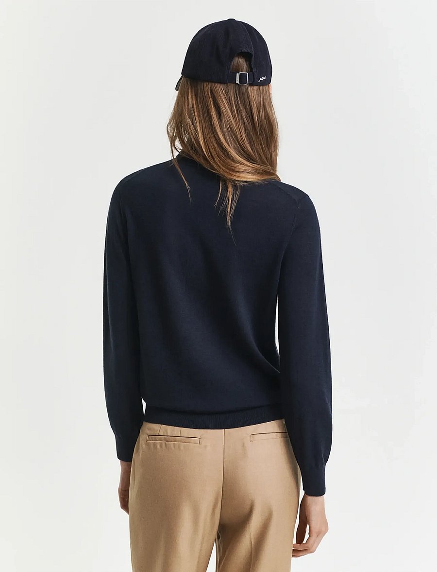 Gant - EXTRAFINE MERINO WOOL TURTLENECK - rullekraver - evening blue - 2