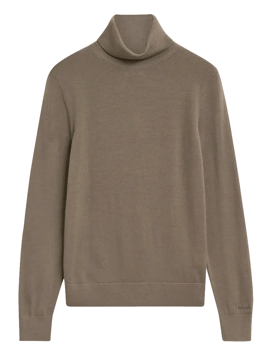 Gant - EXTRAFINE MERINO WOOL TURTLENECK - rullekraver - taupe beige - 0