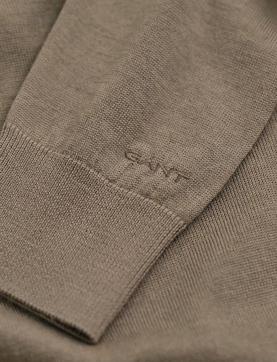 Gant - EXTRAFINE MERINO WOOL TURTLENECK - rullekraver - taupe beige - 1