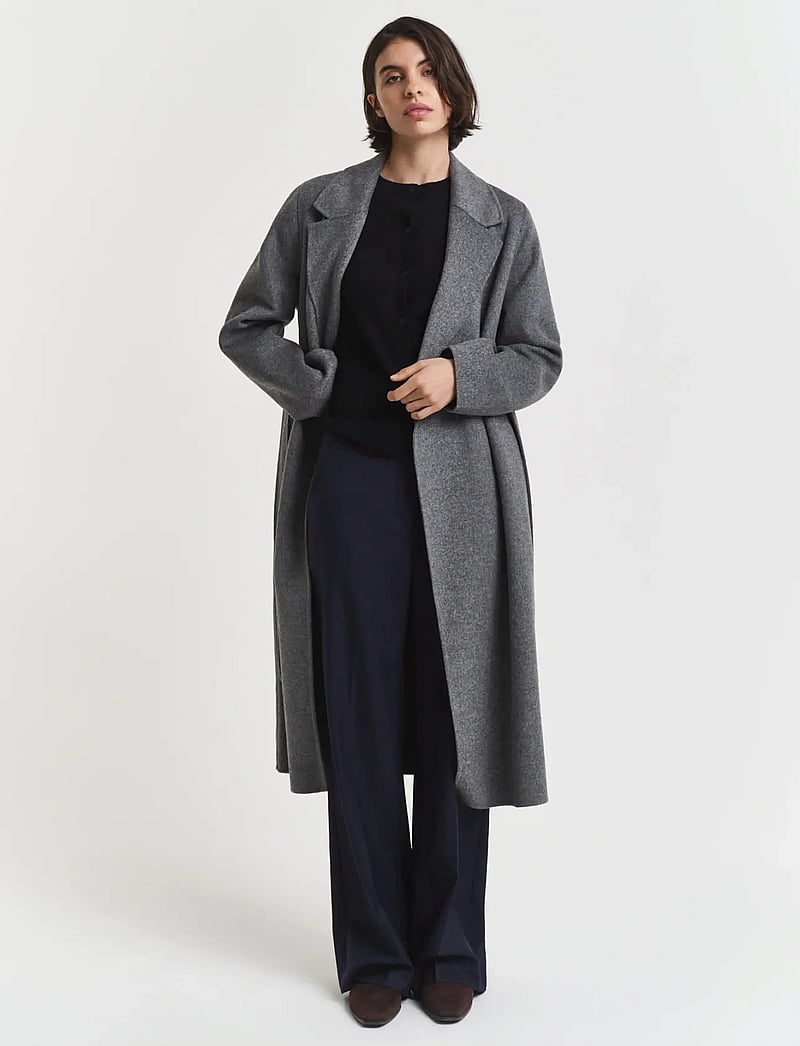 GANT - EXTRAFINE MERINO WOOL CARDIGAN - cardigans - black - 4