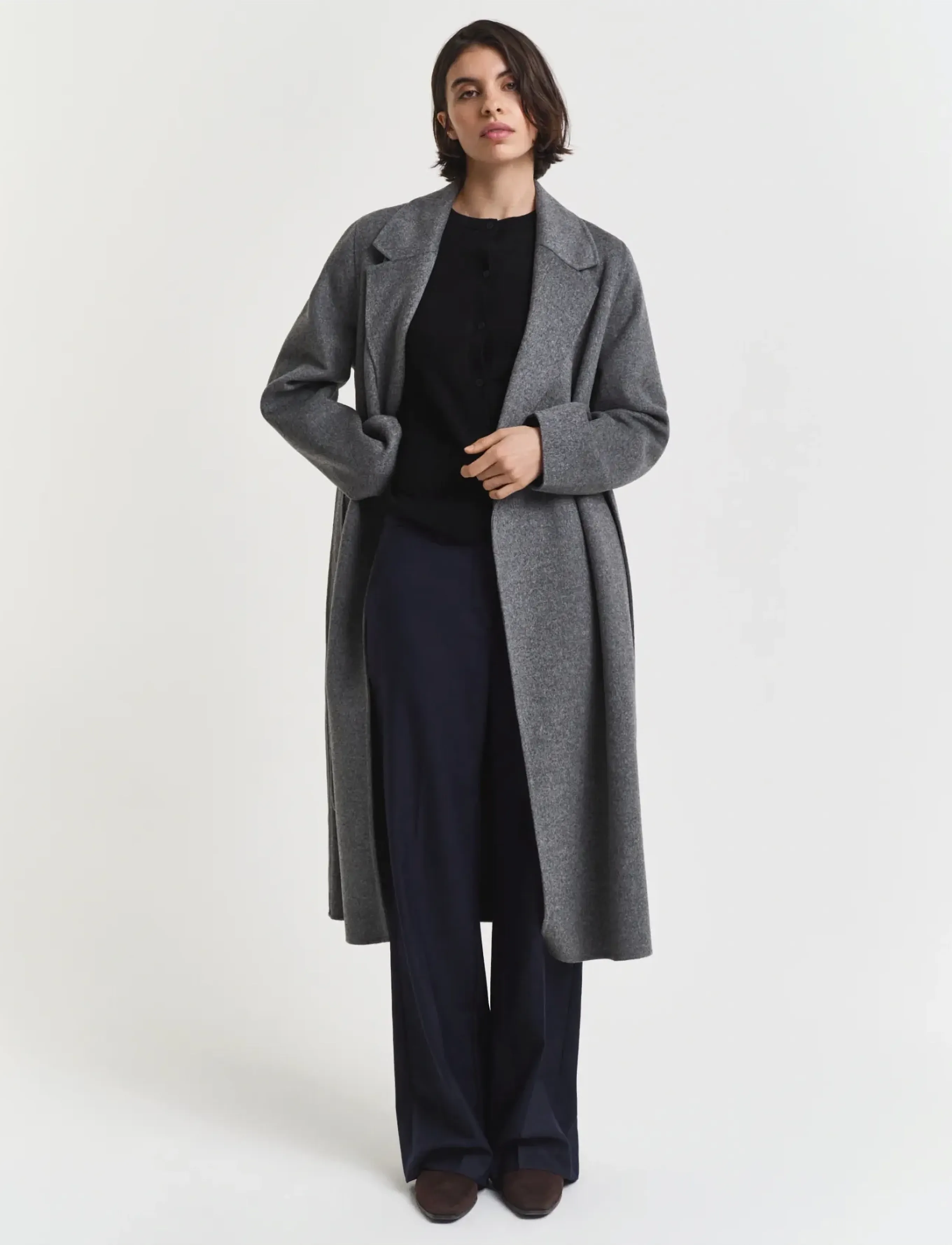 Gant - EXTRAFINE MERINO WOOL CARDIGAN - cardigans - black - 4