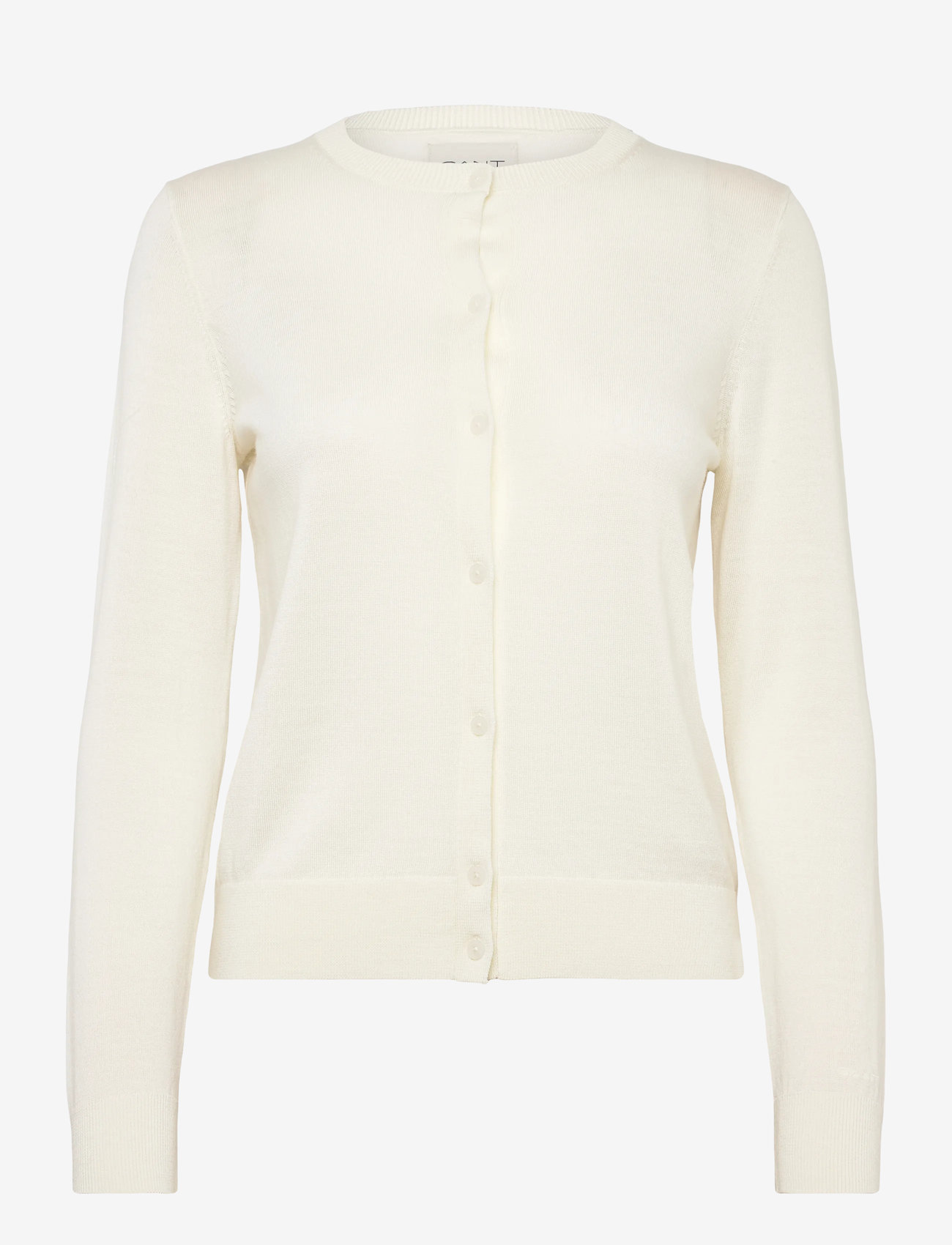 Gant - EXTRAFINE MERINO WOOL CARDIGAN - swetry rozpinane - cream - 0