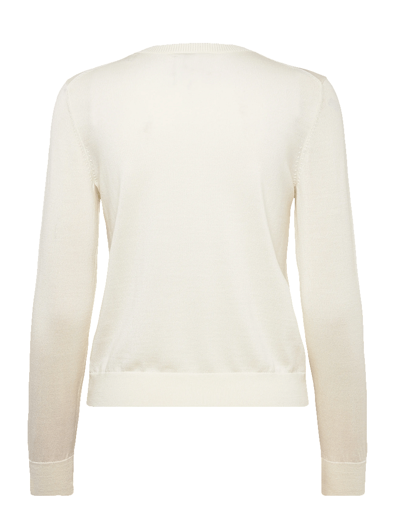 GANT - EXTRAFINE MERINO WOOL CARDIGAN - kardiganid - cream - 1