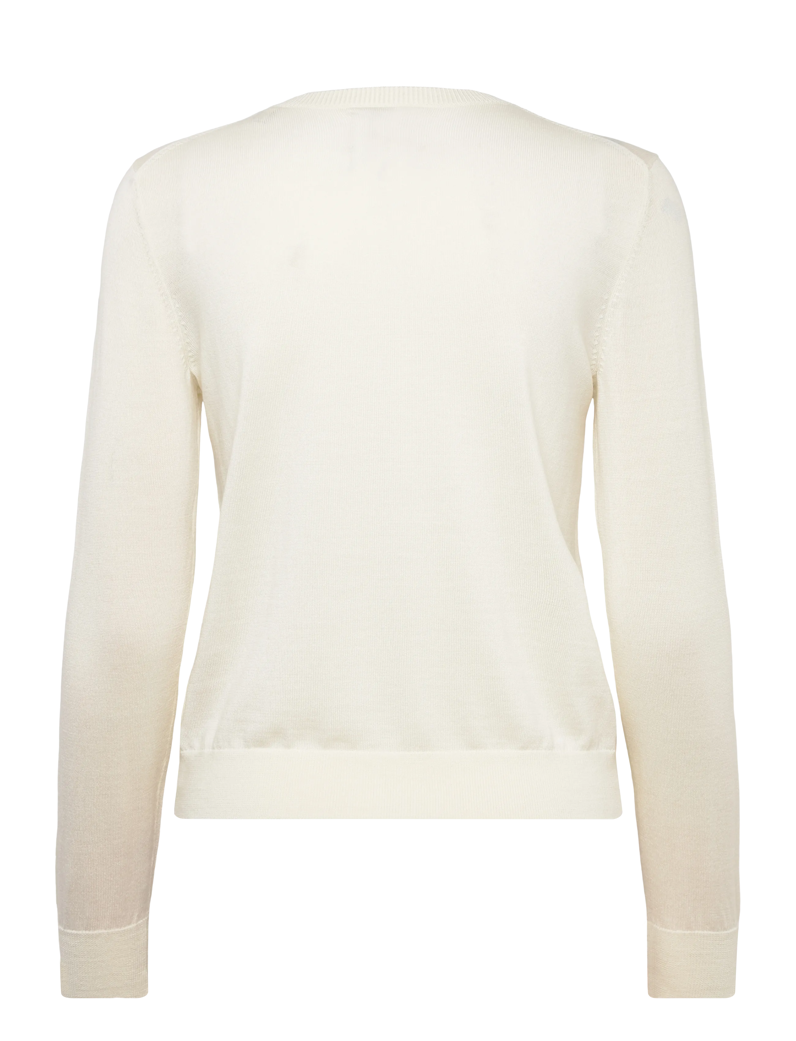 Gant - EXTRAFINE MERINO WOOL CARDIGAN - cardigans - cream - 1