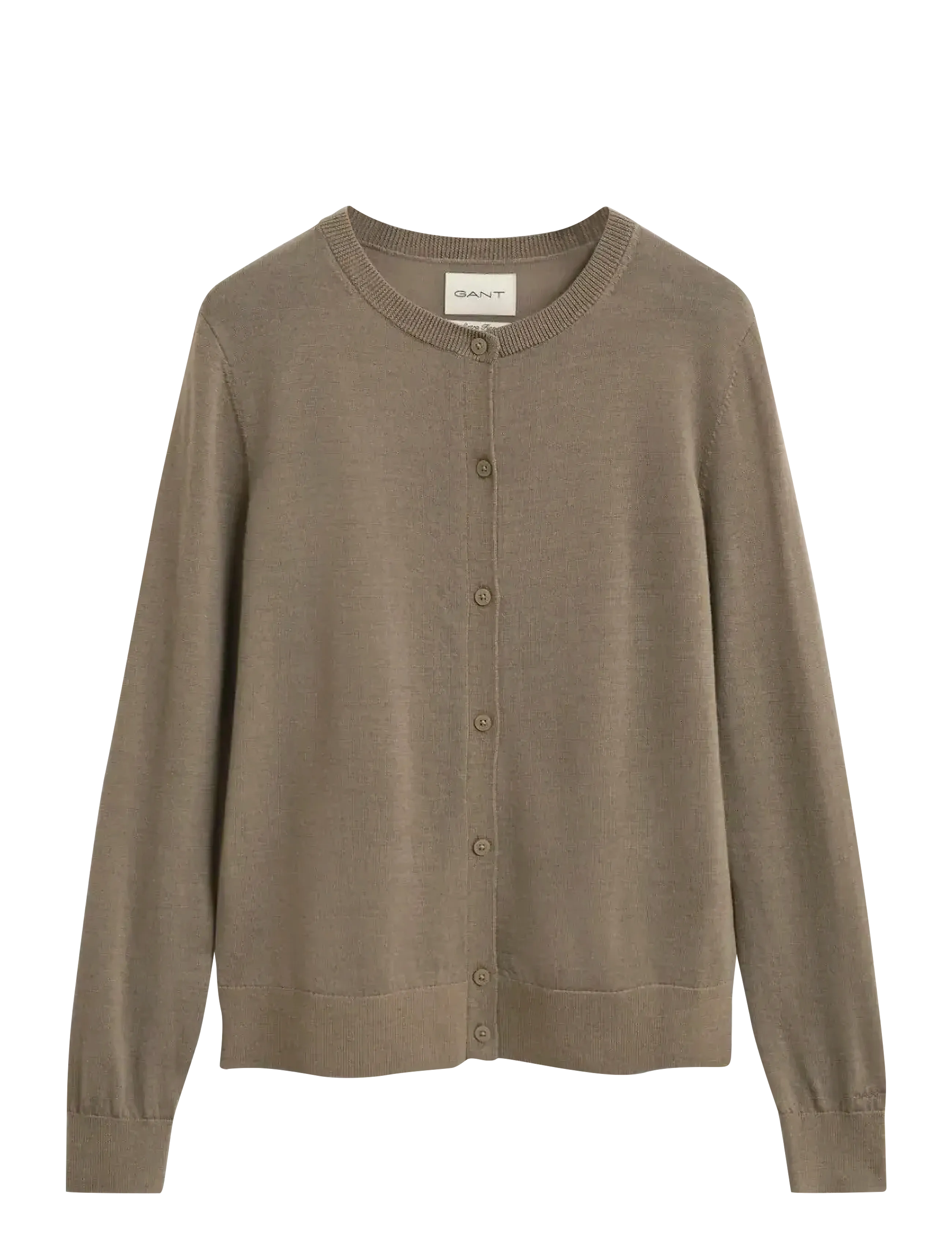 Gant EXTRAFINE MERINO WOOL CARDIGAN - Tøj - TAUPE BEIGE / beige
