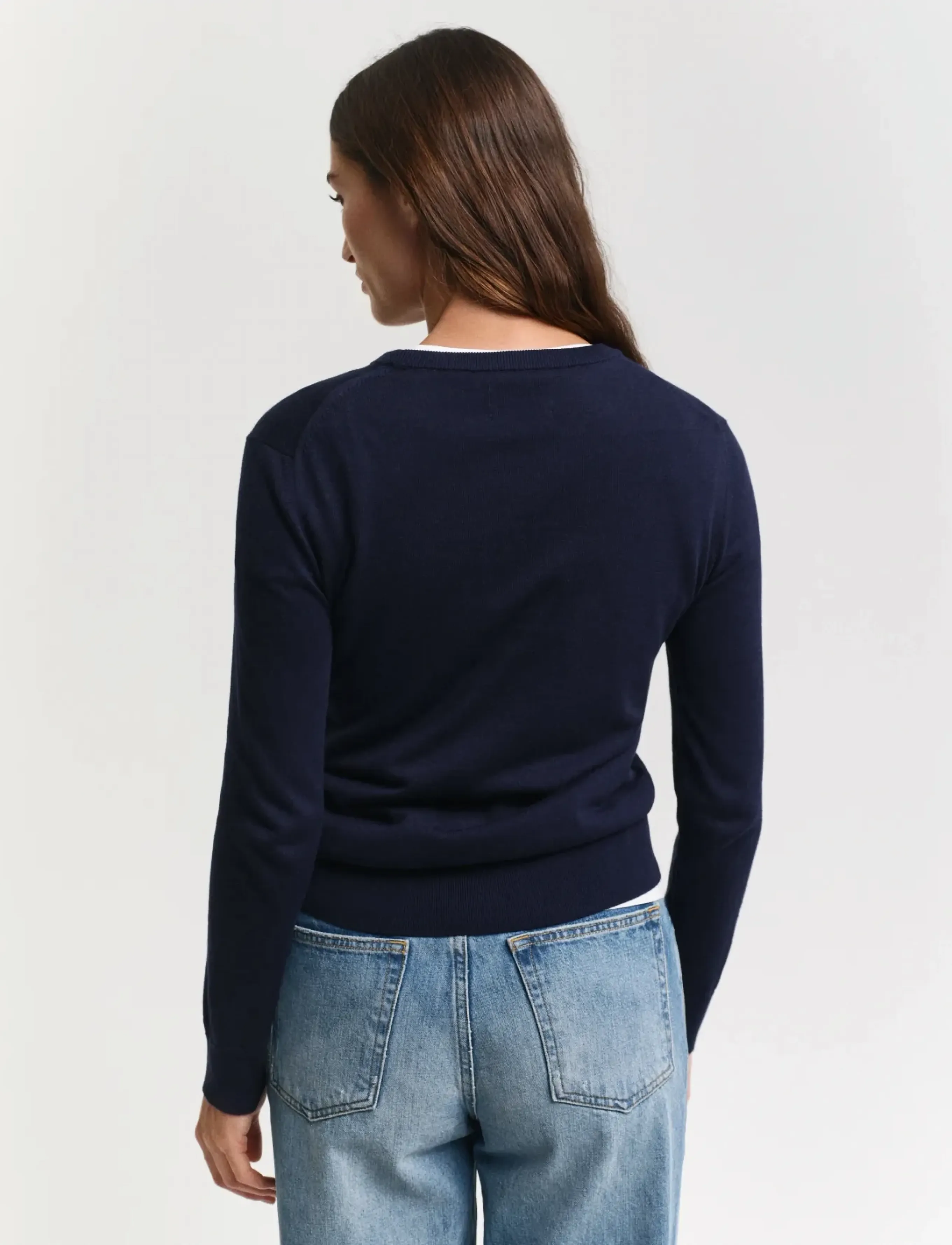 Gant - FINE KNIT C-NECK - pullover - evening blue - 2