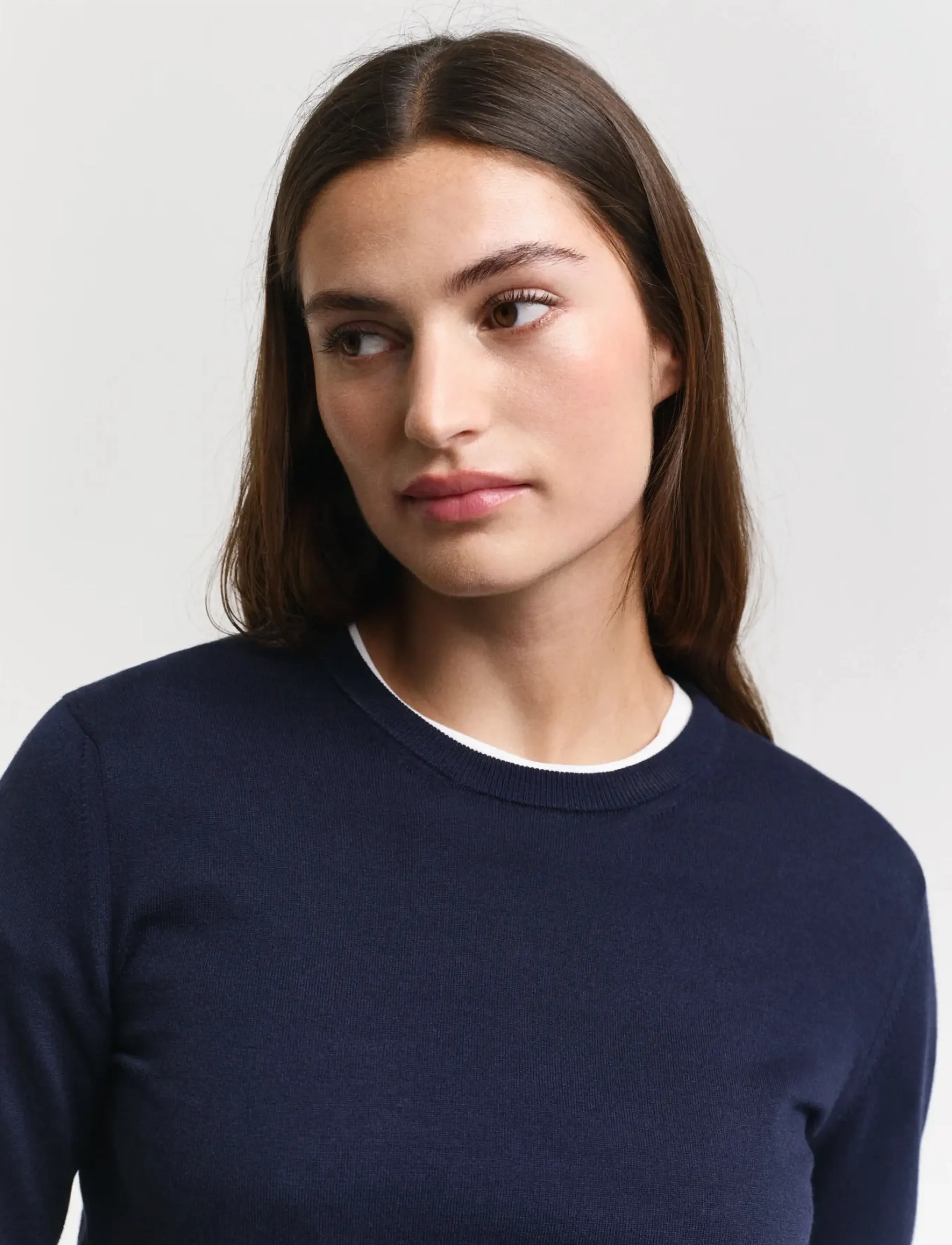 Gant - FINE KNIT C-NECK - pullover - evening blue - 3