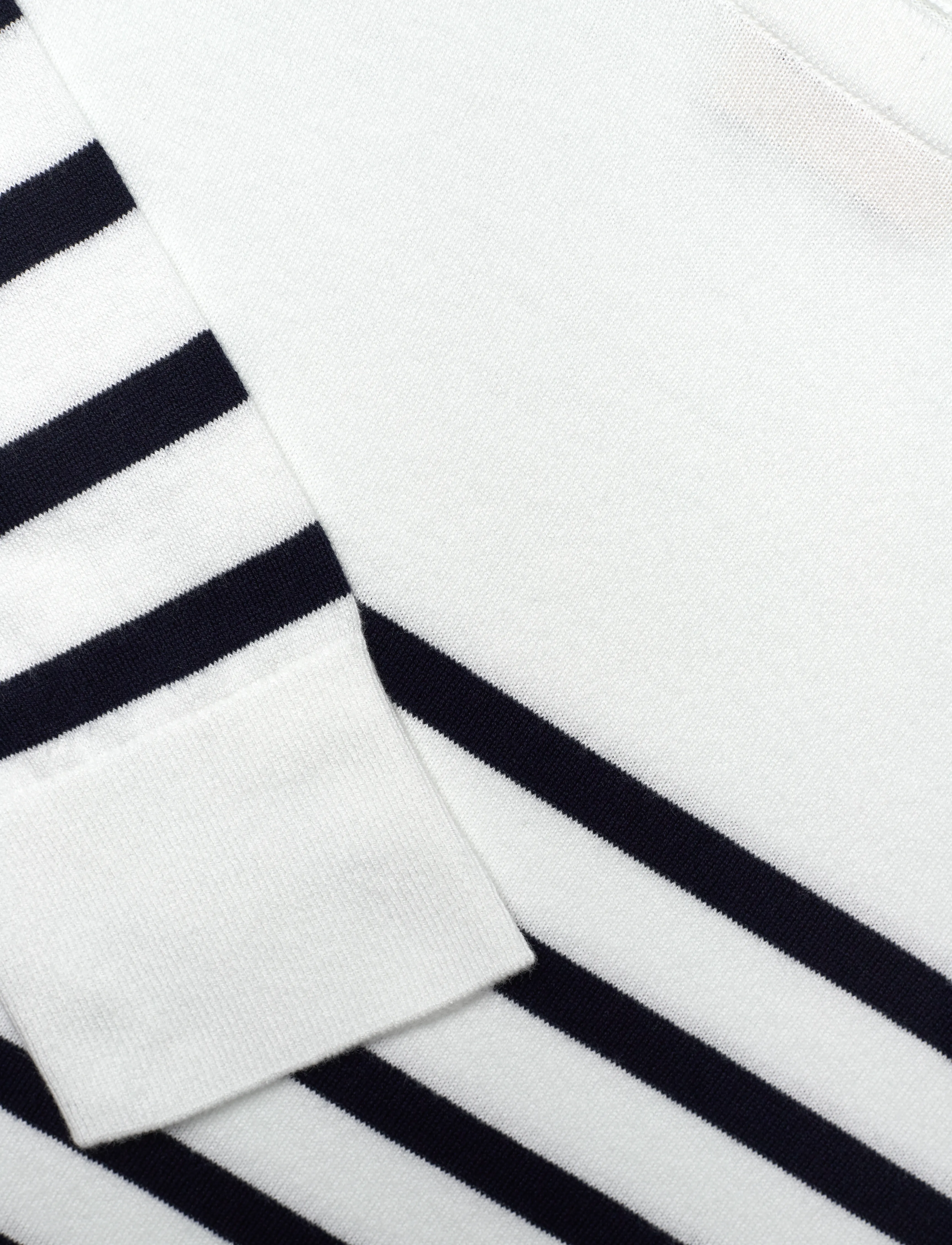 Gant - FINE KNIT STRIPED BOAT NECK - stickade tröjor - cream - 2