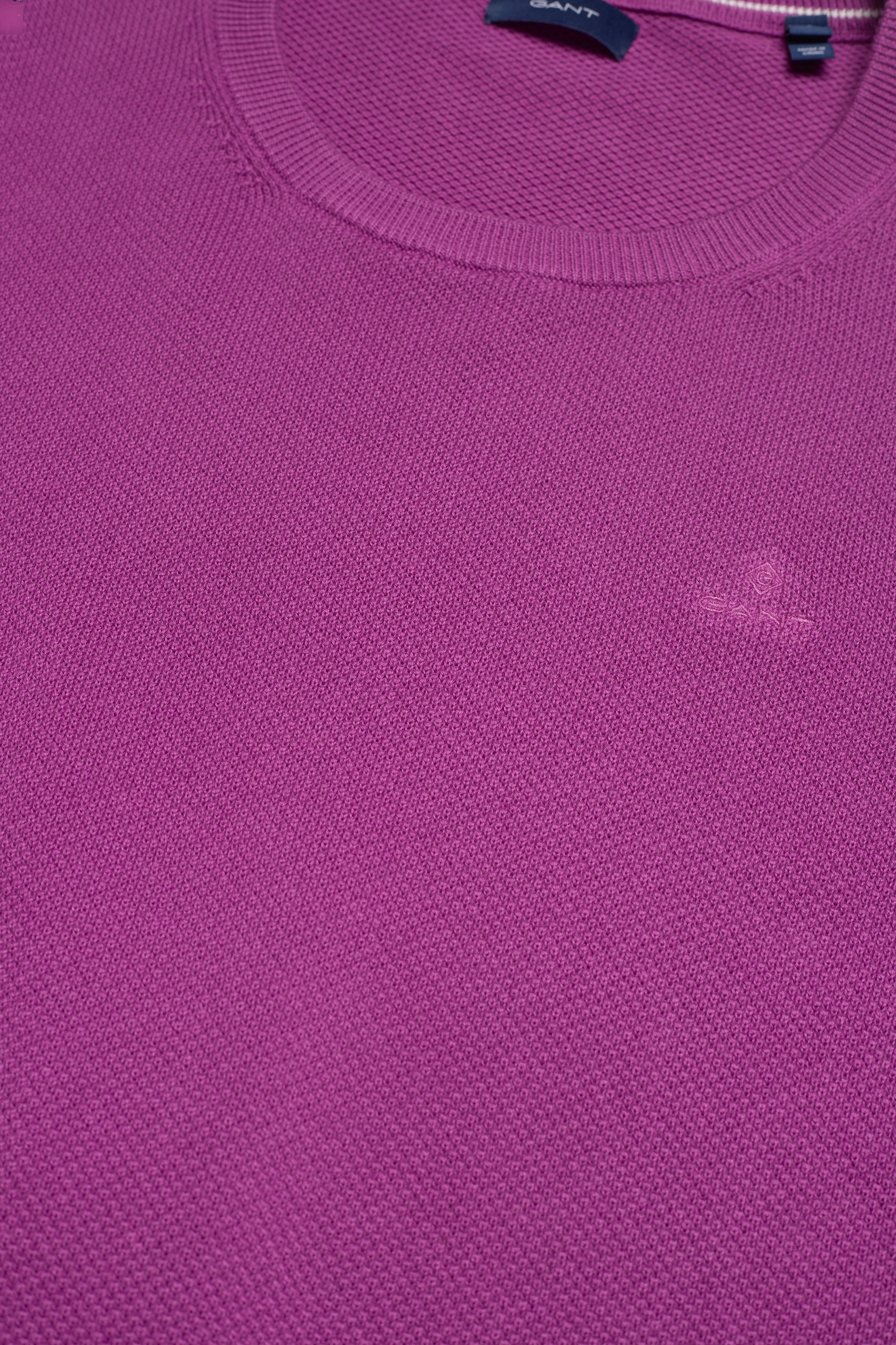 GANT - COTTON PIQUE C-NECK - grape purple - 2