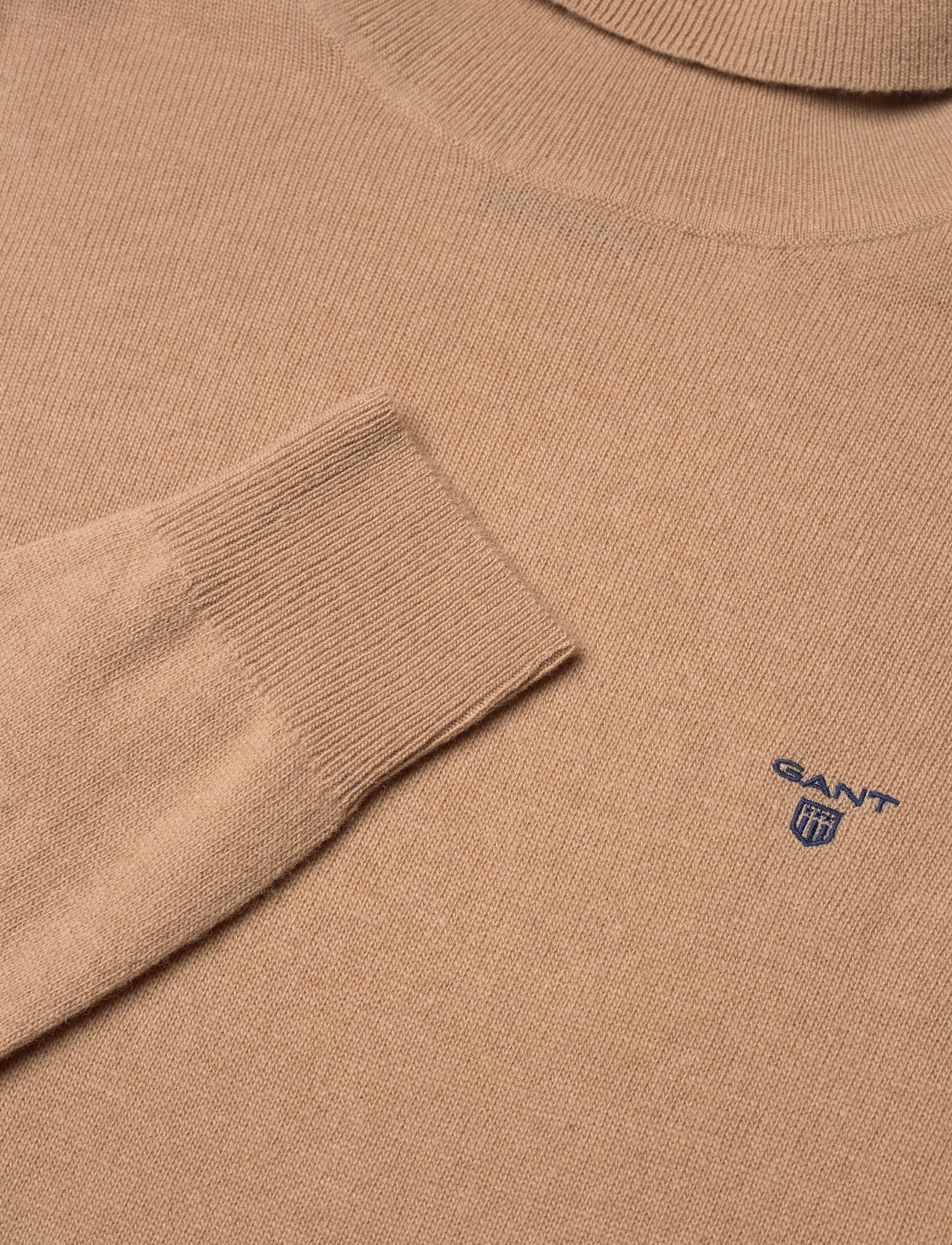 GANT - MD. EXTRAFINE LAMBSWOOL ROLLNECK - dark khaki - 2