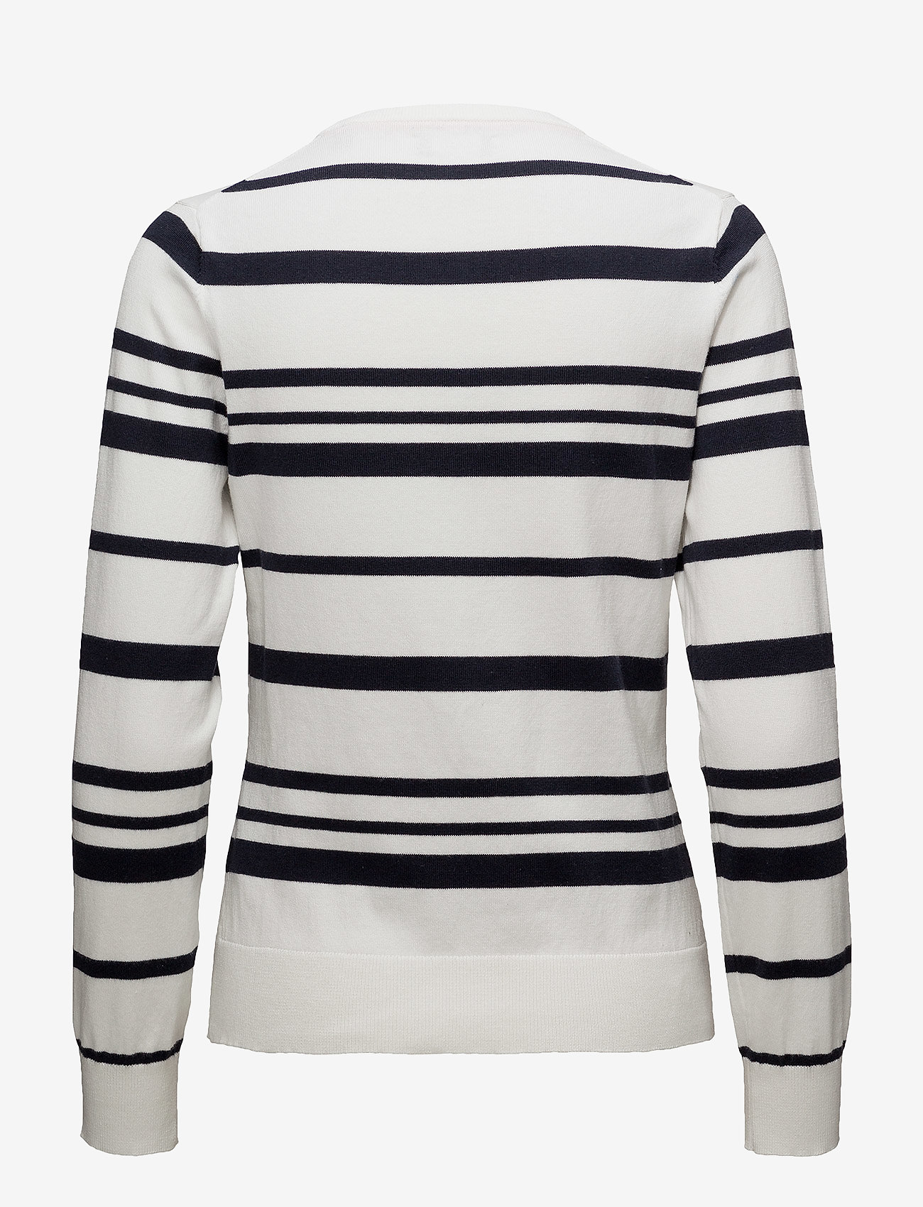 GANT - O1. BRETON STRIPE CARDIGAN - eggshell - 1