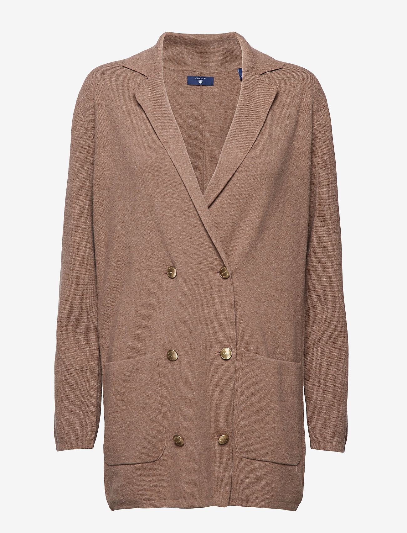 GANT - O1. CARDY BLAZER - warm khaki - 0