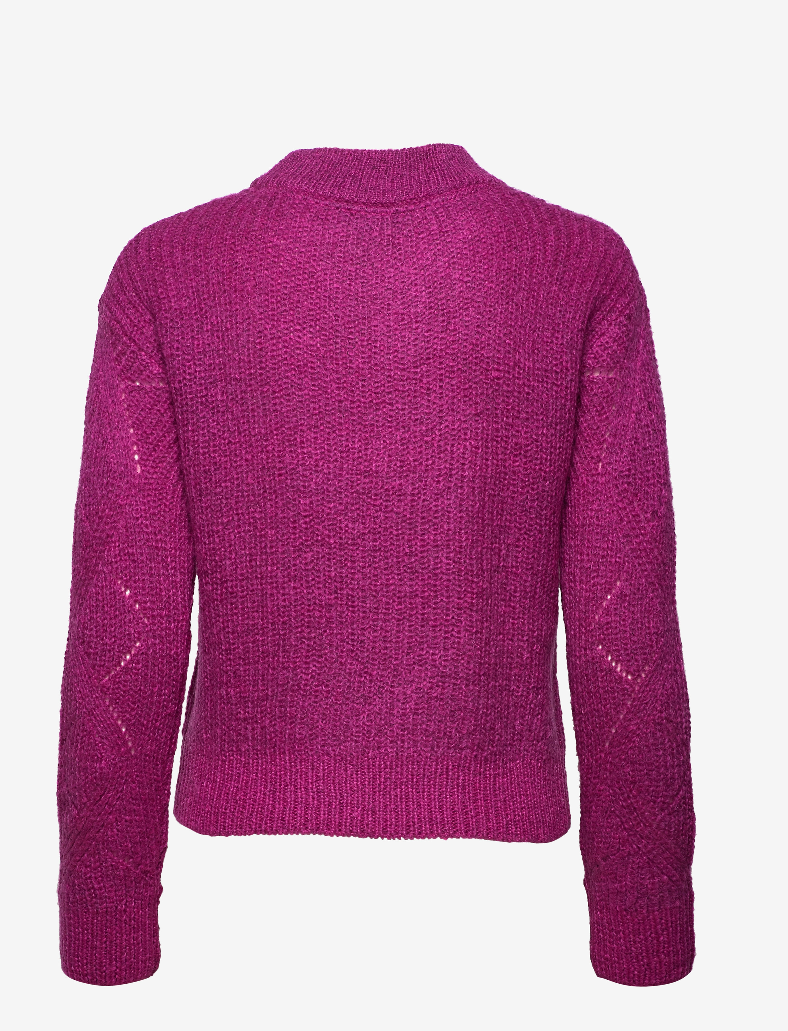GANT - D2. WOOL MOHAIR POINTELLE CREW - orchid purple - 1