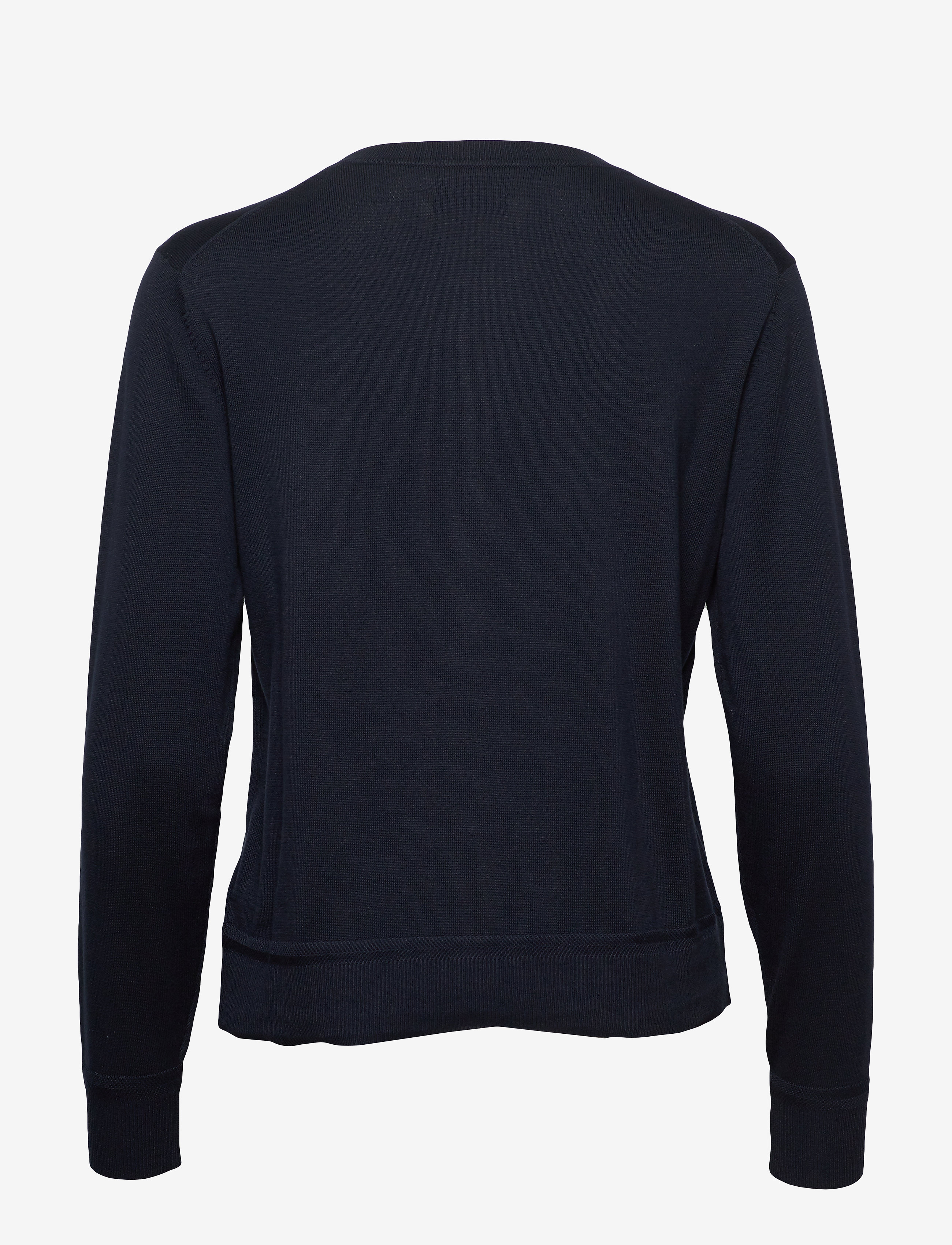 GANT - LIGHT COTTON C-NECK CARDIGAN - evening blue - 1