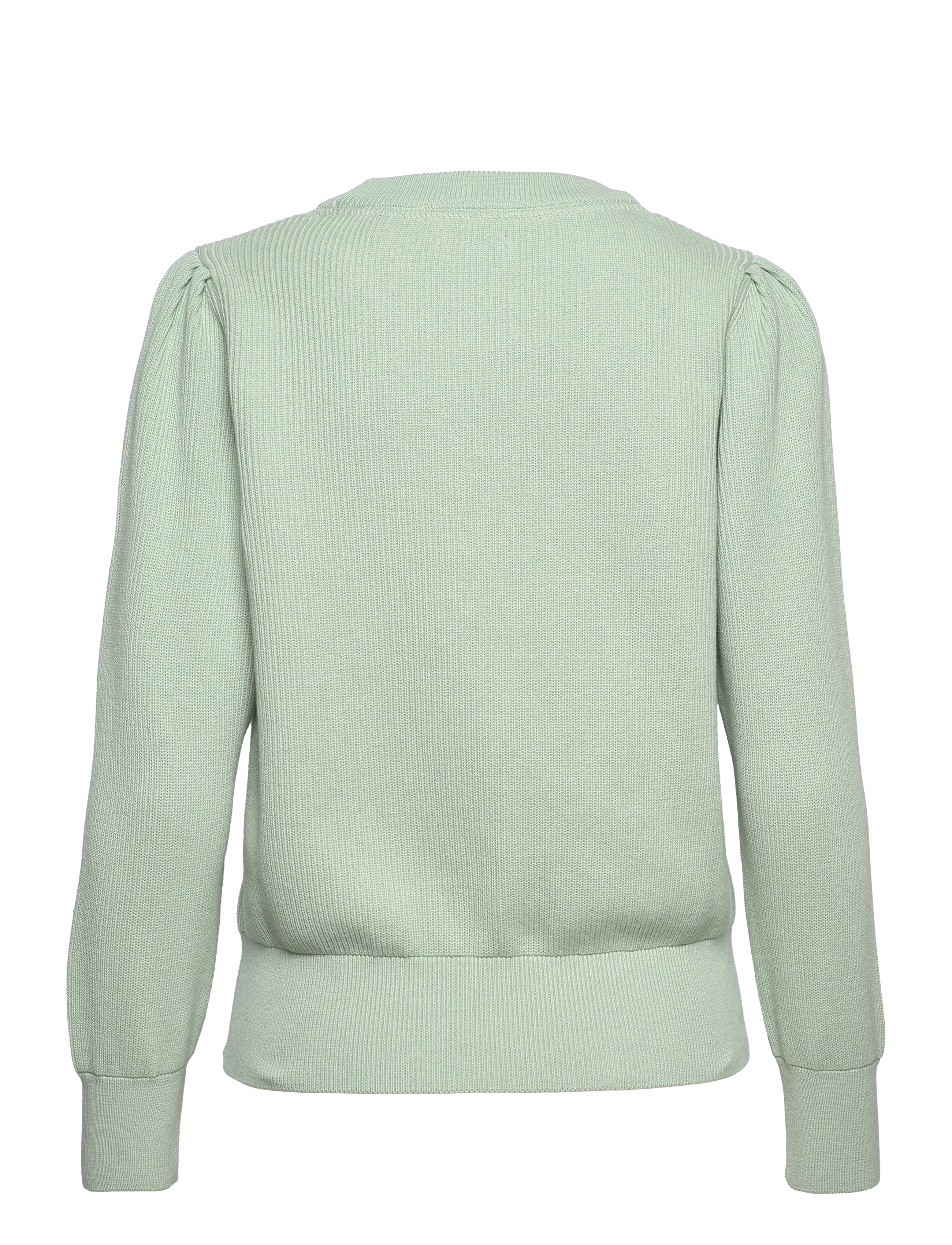 GANT - D2. RIB COTTON C-NECK - porcelain green - 1