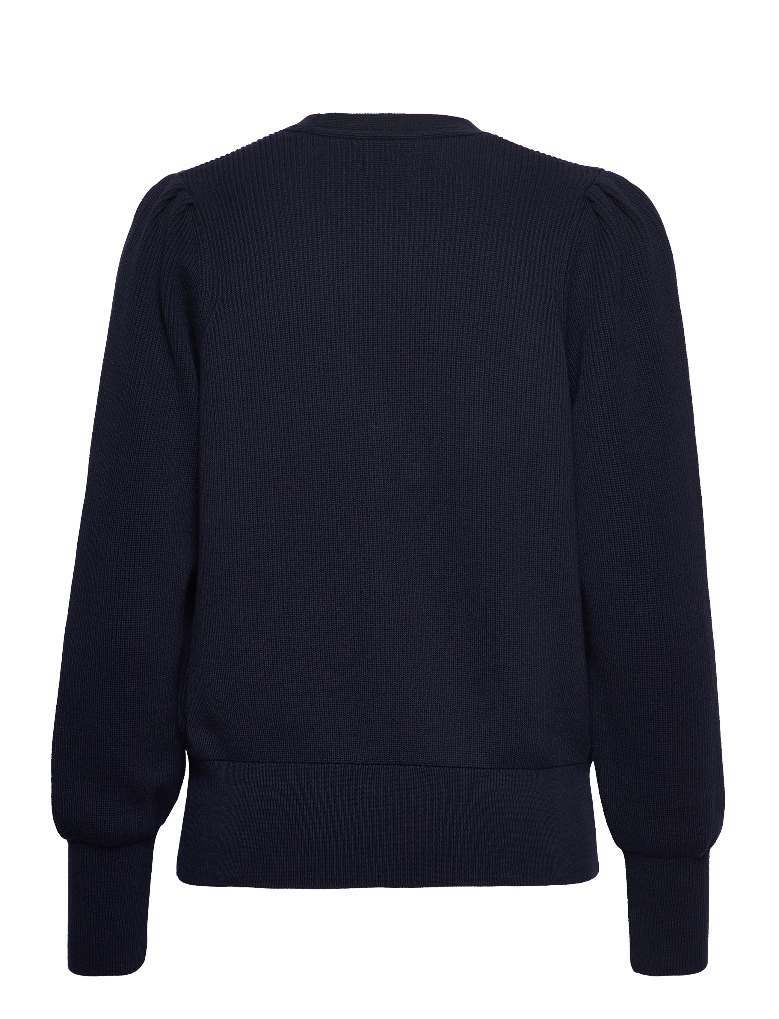 GANT - D2. RIB COTTON CARDIGAN - evening blue - 1