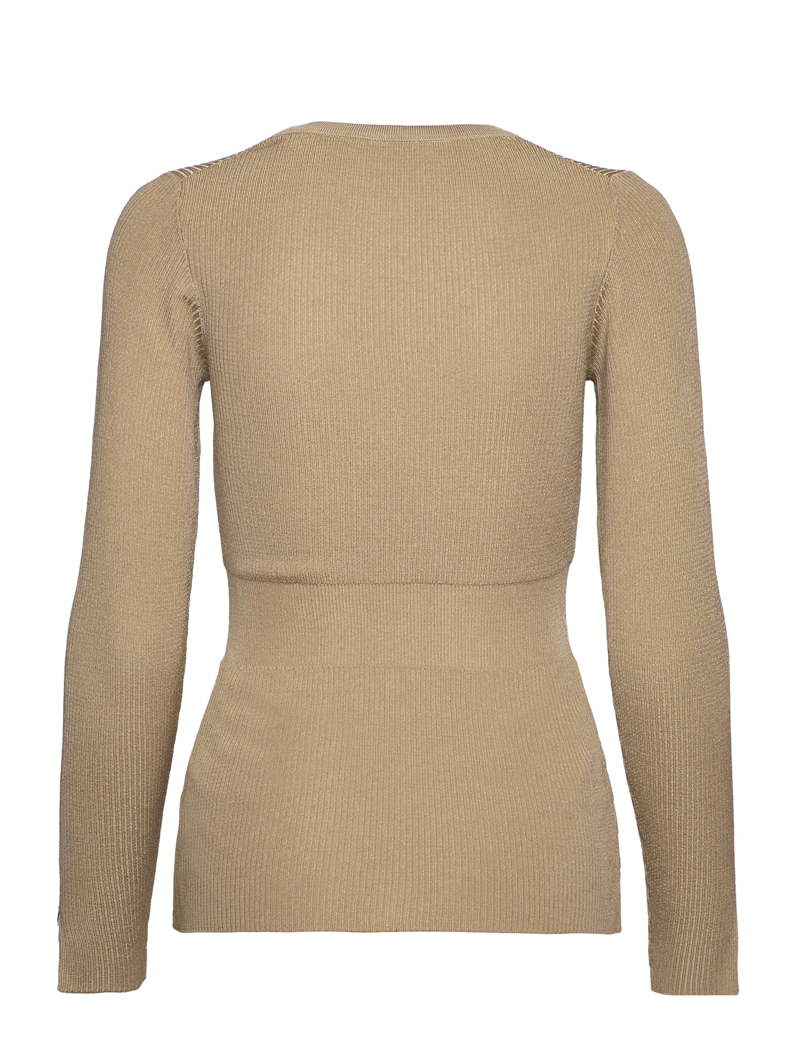 GANT - D2. RIB CARDIGAN TOP - gold - 1