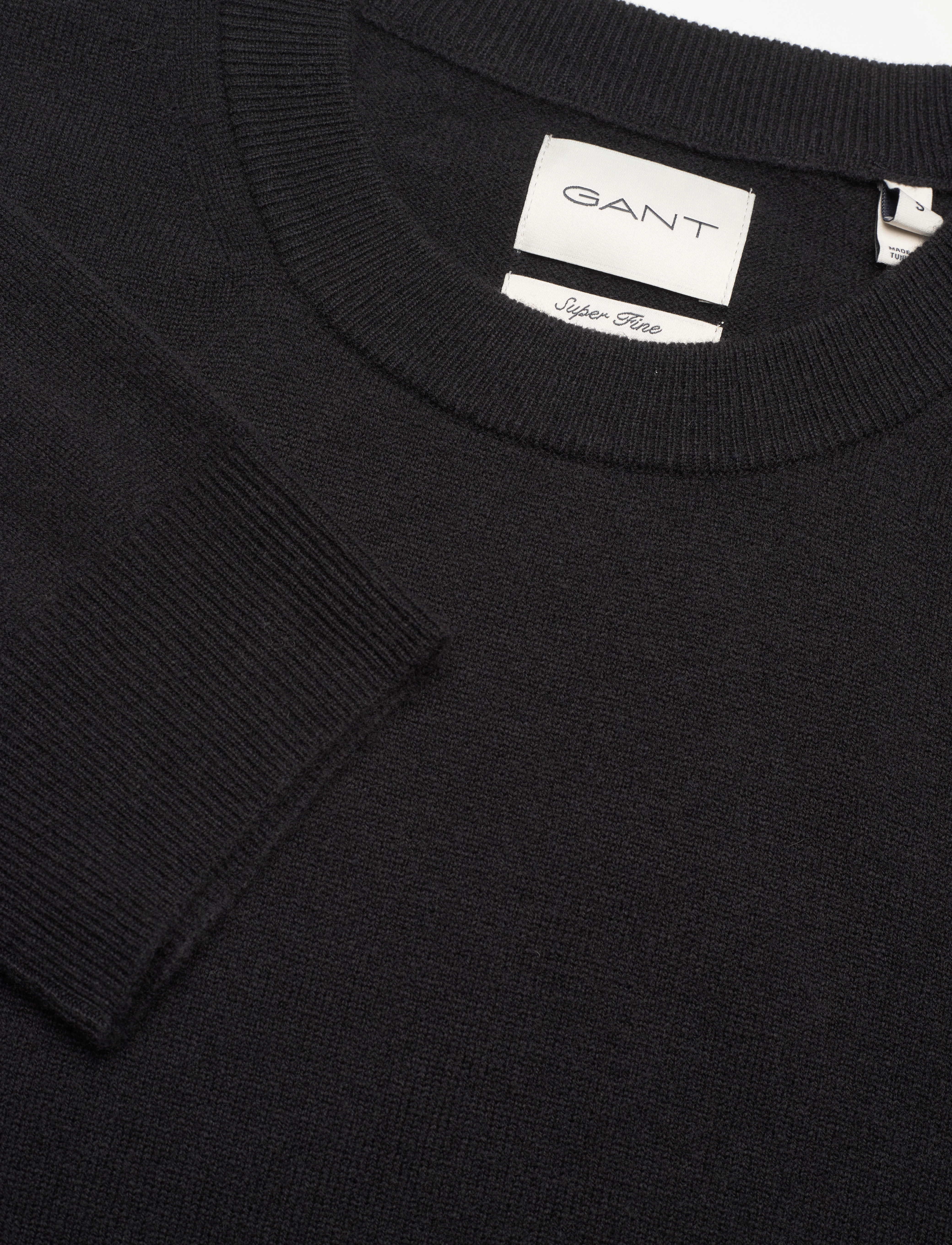 Gant - SUPERFINE LAMBSWOOL C-NECK - trøjer - black - 2
