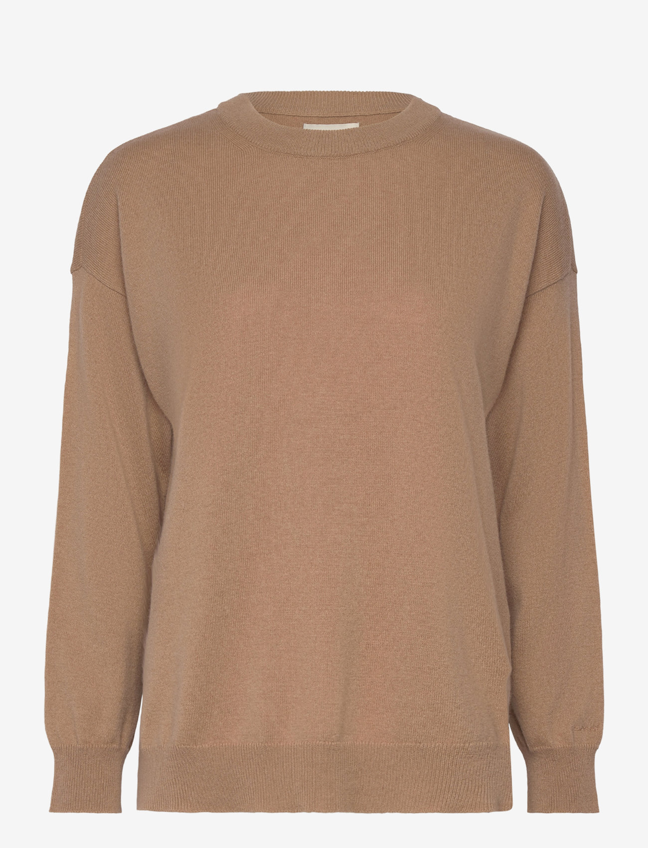 GANT - SUPERFINE LAMBSWOOL C-NECK - striktrøjer - caramel beige - 1