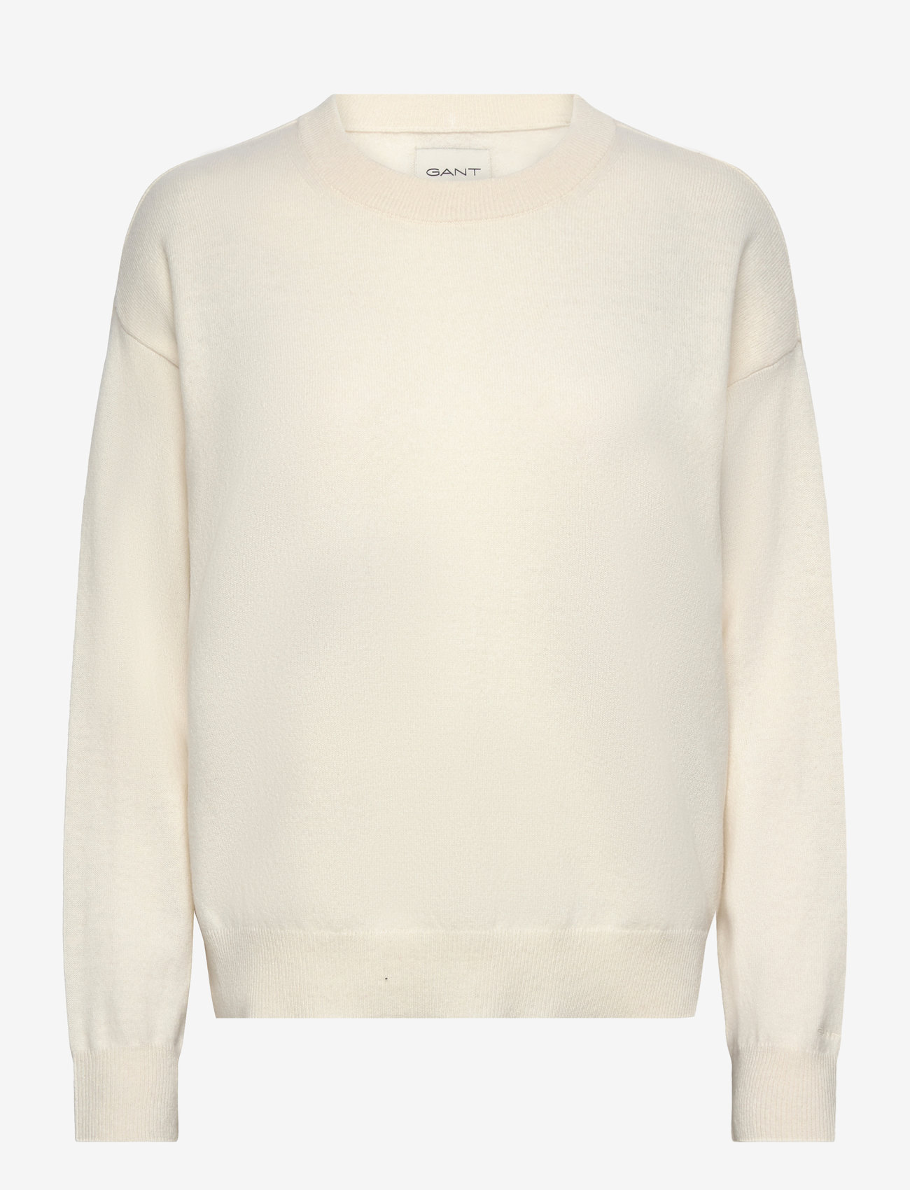 GANT - SUPERFINE LAMBSWOOL C-NECK - stickade tröjor - cream - 0